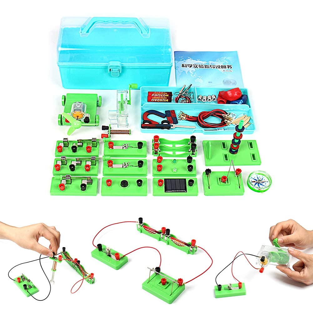 STEM Physics Science Lab Basic Circuit Learning Starter Kit - Electricity & Magnetism Experiment Set for School Students | Electromagnetism & Elementary Electronics | Perfect for Classroom Labs & Home Science Projects