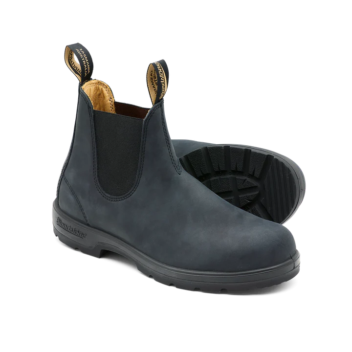 Blundstone 587 Classic Rustic Black Chelsea Boots - Waterproof & Comfortable for Men & Women - Perfect for Hiking, Work & Outdoor Activities