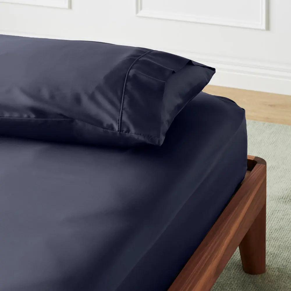 Premium Signature Sateen Sheet Set - 100% Cotton Bed Sheets with Deep Pockets | Soft & Breathable for All Seasons | Perfect for Master Bedroom, Guest Room & Dorm Essentials