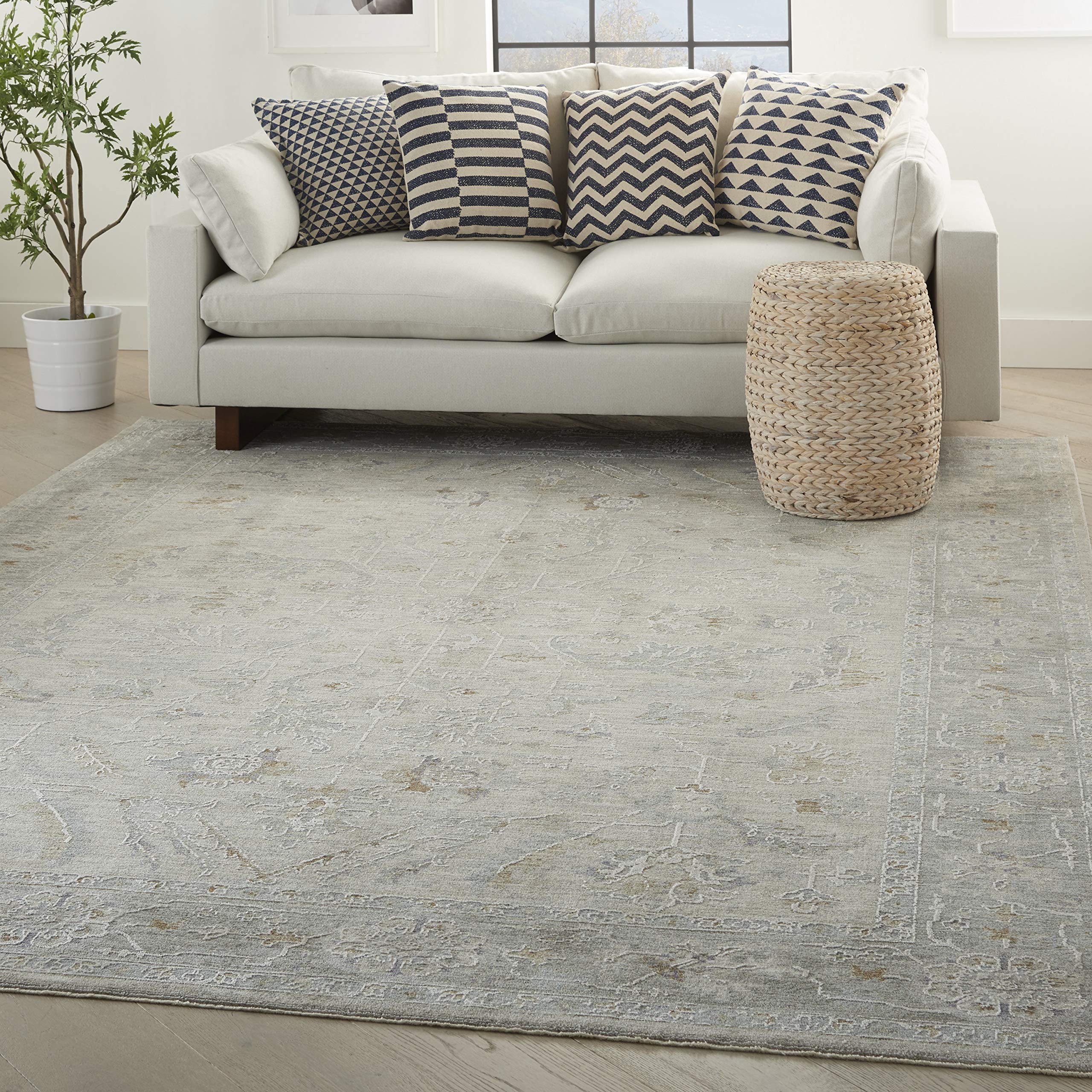 Nourison Asher Vintage Light Grey 7'10