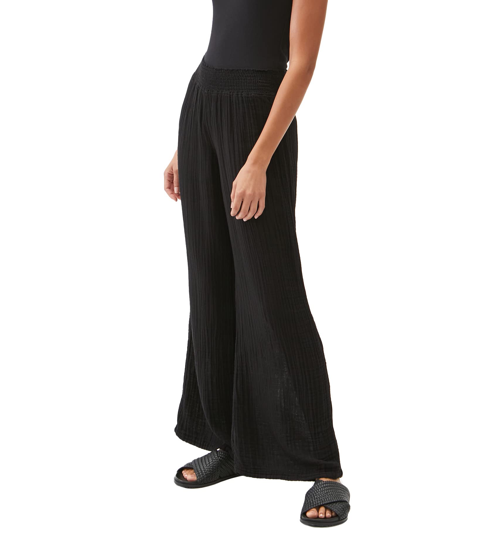 Michael Stars Women's Susie Gauze Pants - Casual Elastic Waist Loose Fit Summer Beach Pants for Travel, Yoga & Lounge Wear