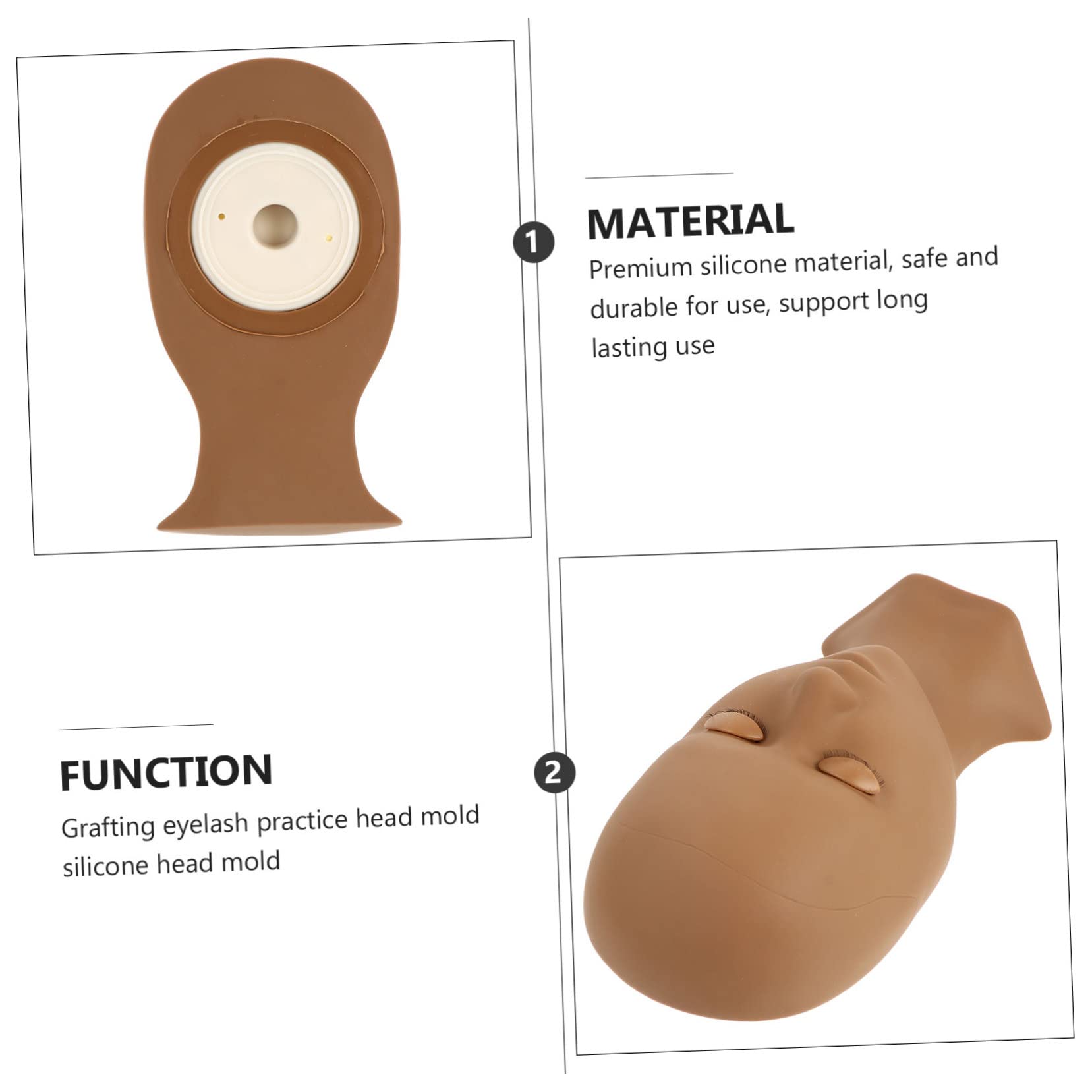 Beatifufu Professional Mannequin Head for Eyelash Extension Practice - Includes 4 Pairs of Lash Molds & Makeup Training Head | Perfect for Beauty Students, Salon Training & Cosmetology Practice