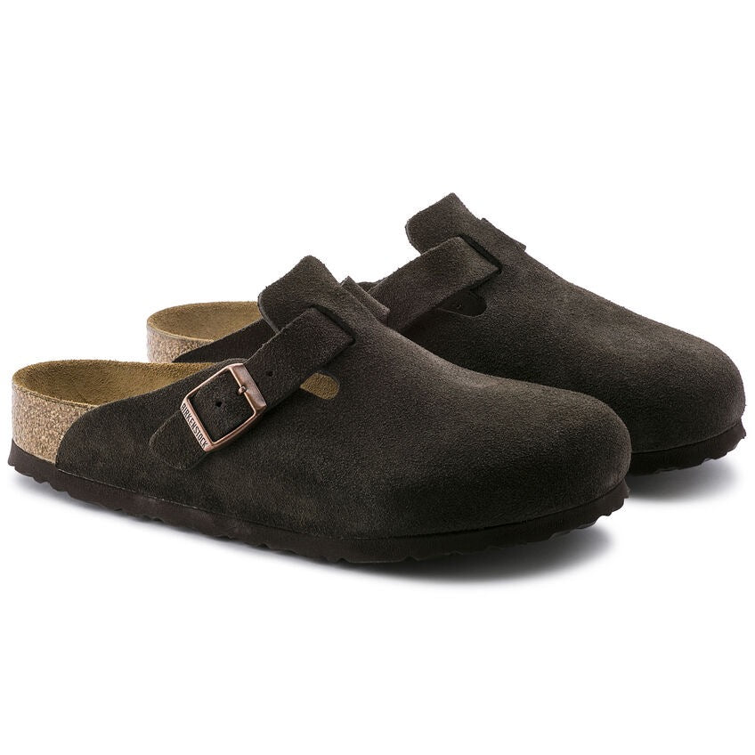 Women's Soft Footbed Suede Leather Clogs - Comfortable Slip-On Shoes for Women (Mocha) | Perfect for Casual Wear, Home, Office & Outdoor Activities