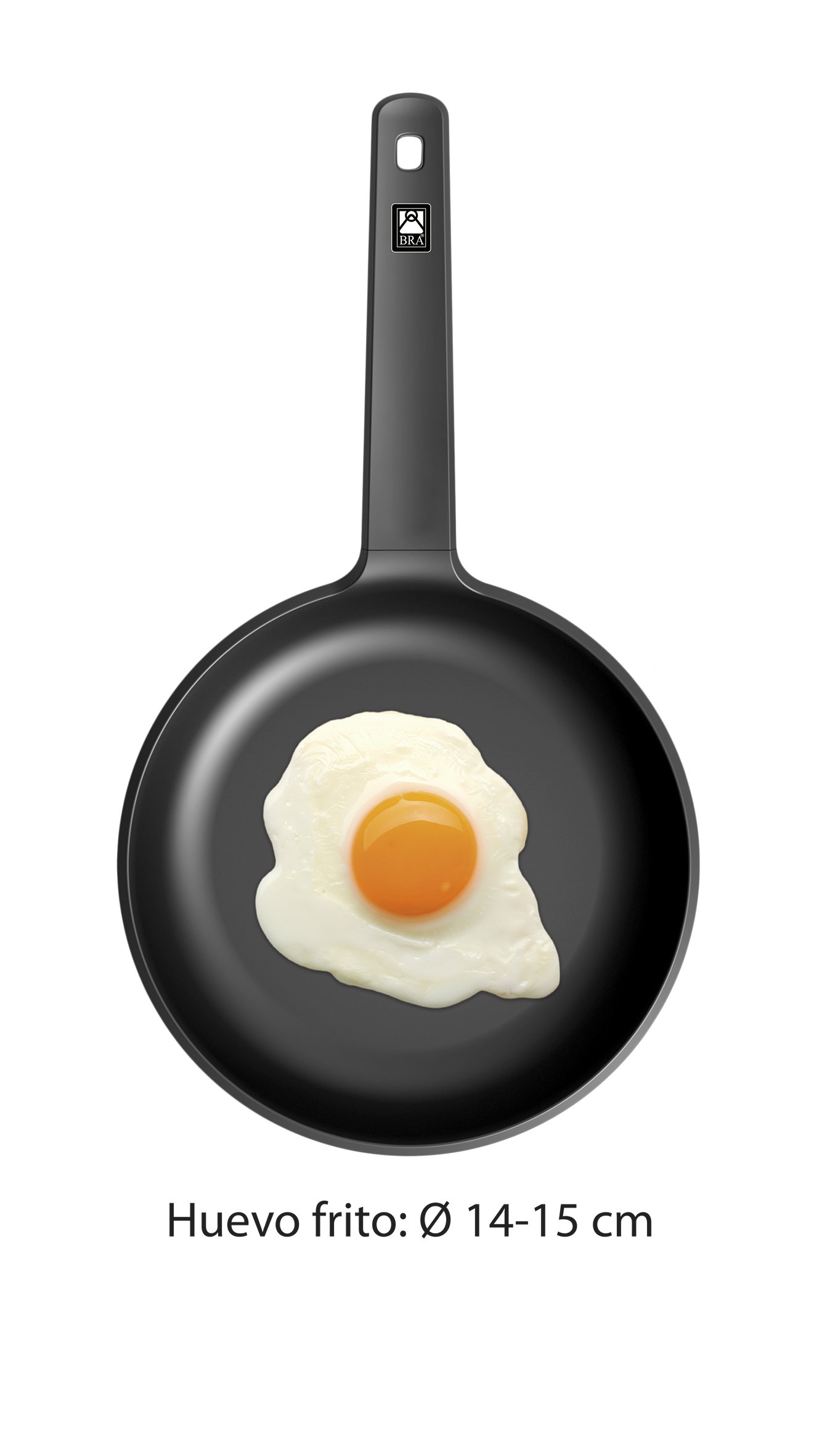 Premium Braisogona 24cm Aluminum Frying Pan - Heavy Duty Cast Black Nonstick Skillet - Induction Compatible Cookware for Gas, Electric & Ceramic Stoves - Perfect for Searing, Frying & Sauteing