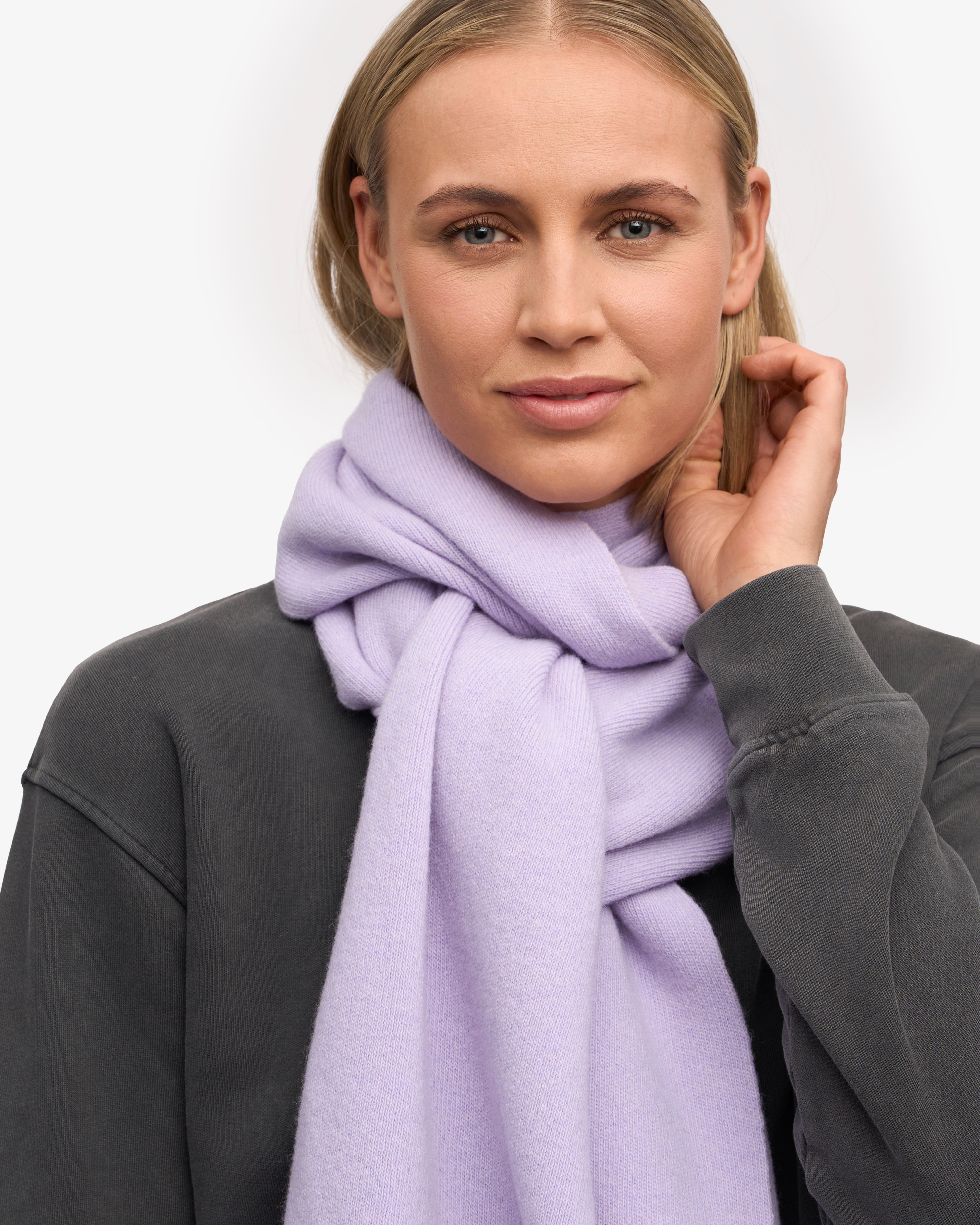 Soft Lavender Merino Wool Scarf for Women & Men - Warm Winter Accessory for Outdoor Activities & Travel
