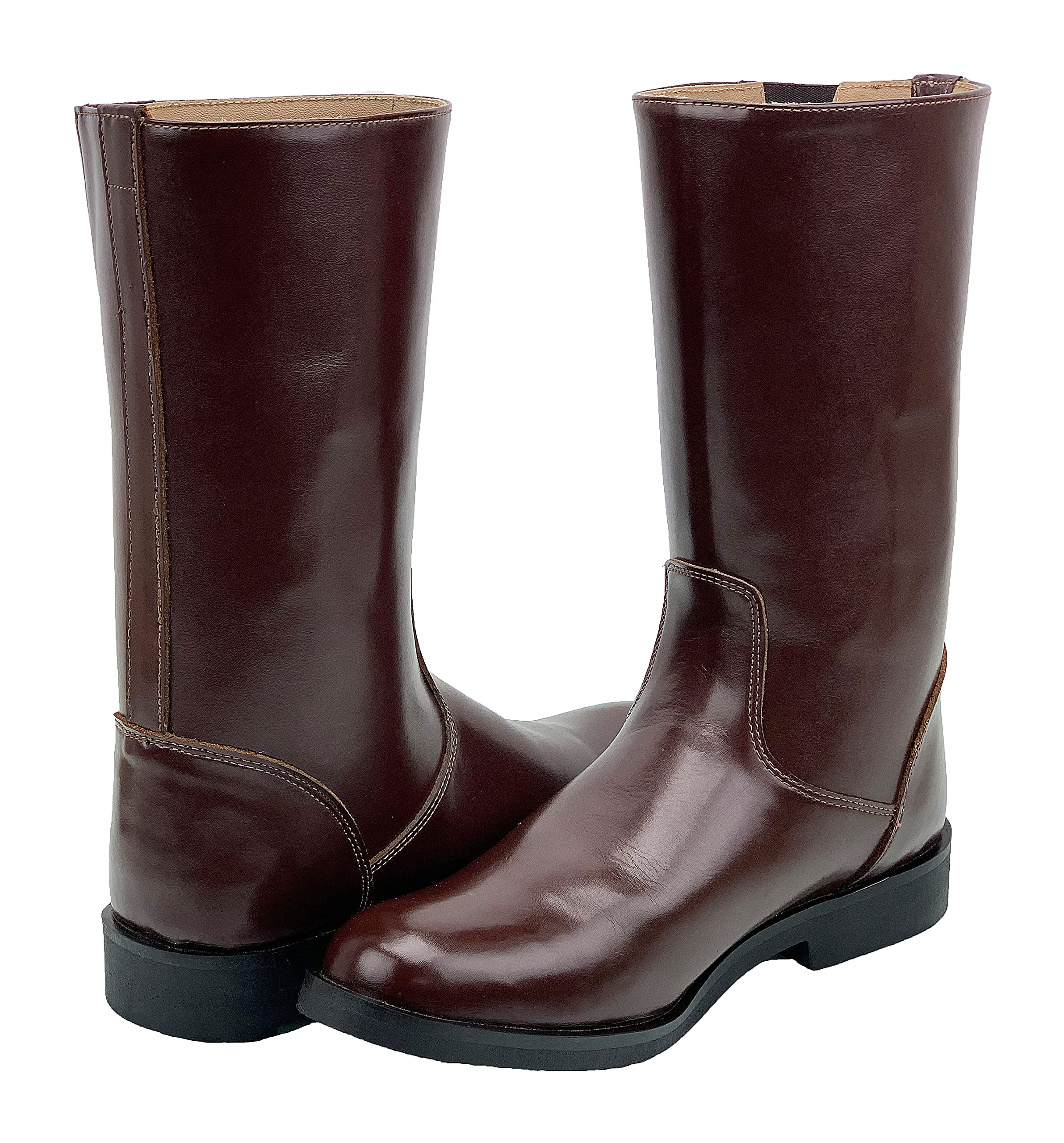 Men's ATLAS Mid Calf Leather Boots - Waterproof Work Boots for Outdoor Hiking & Casual Wear - Durable Comfortable Leather Boots for Men