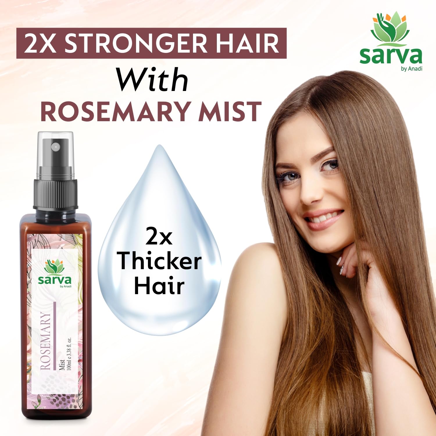 100% Pure Natural Rosemary Water Spray for Hair Growth & Scalp Care | Hydrosol Hair Mist to Strengthen Hair, Reduce Itching & Breakage | Controls Hair Fall for Men & Women | 100ml | Perfect for Daily Hair Routine, Travel & Salon Use