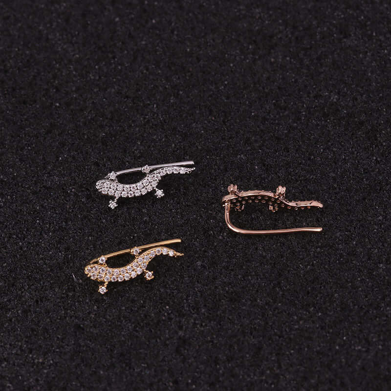 16G Cartilage Linear Flower Ear Clip Ear Cuff - Boho Chic Earring for Women | Perfect for Parties, Weddings & Everyday Wear (HSPJ19124)