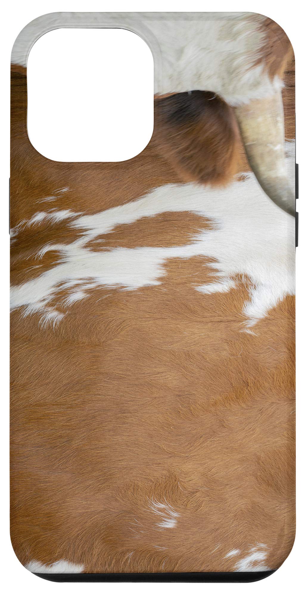 iPhone 12 Pro Max Case - Wildflower Cow Western Longhorn Brown Brindle Cowhide Print Design | Durable Protective Cover for Everyday Use, Travel & Outdoor Activities