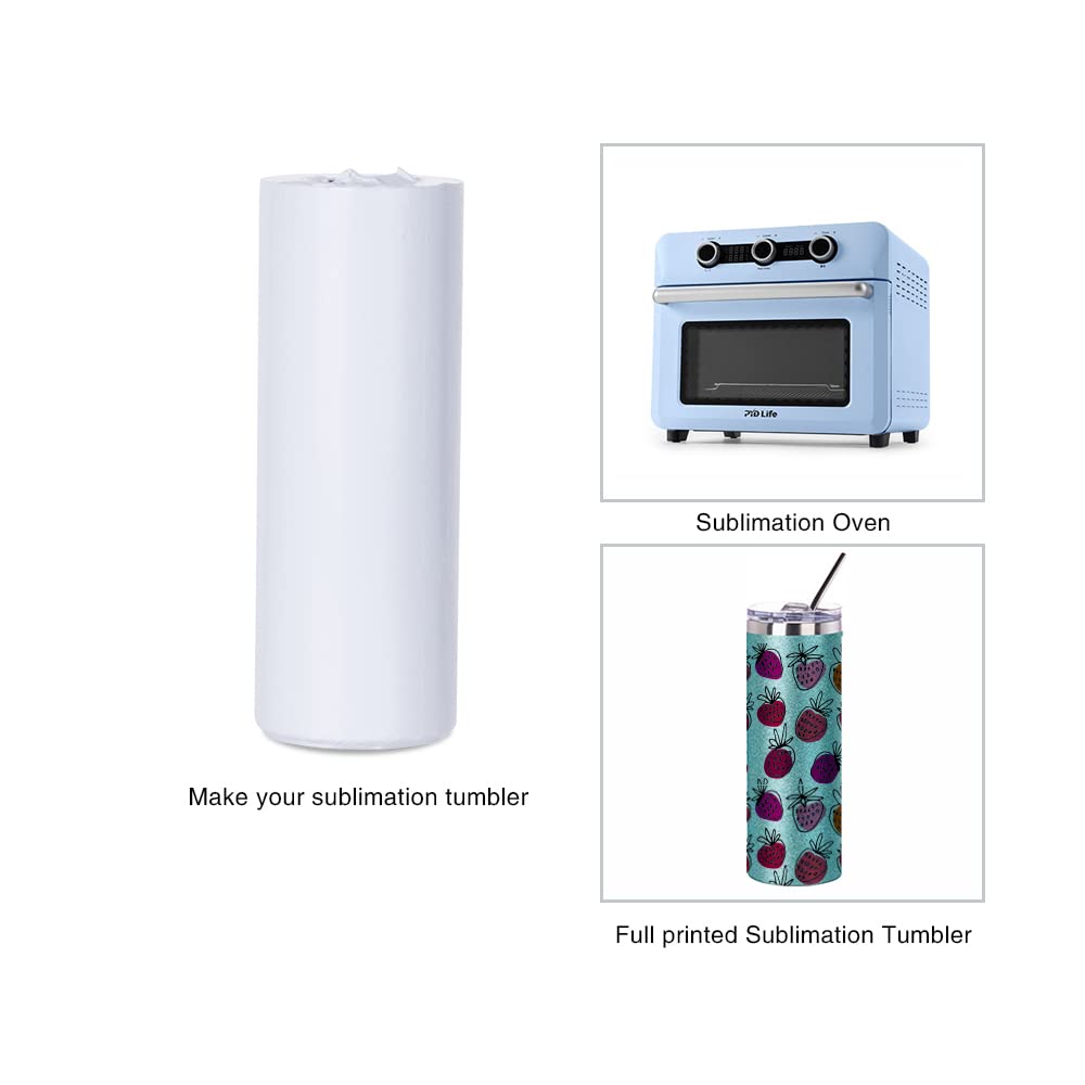 PYD Life 20oz Sublimation Blank Glitter Skinny Tumbler - Teal Stainless Steel Coffee Cup with Lid & Metal Straw - Heat Press & Oven Safe for Sublimation Printing - 4 Pack - Perfect for DIY Crafts, Gifts, and Custom Drinkware