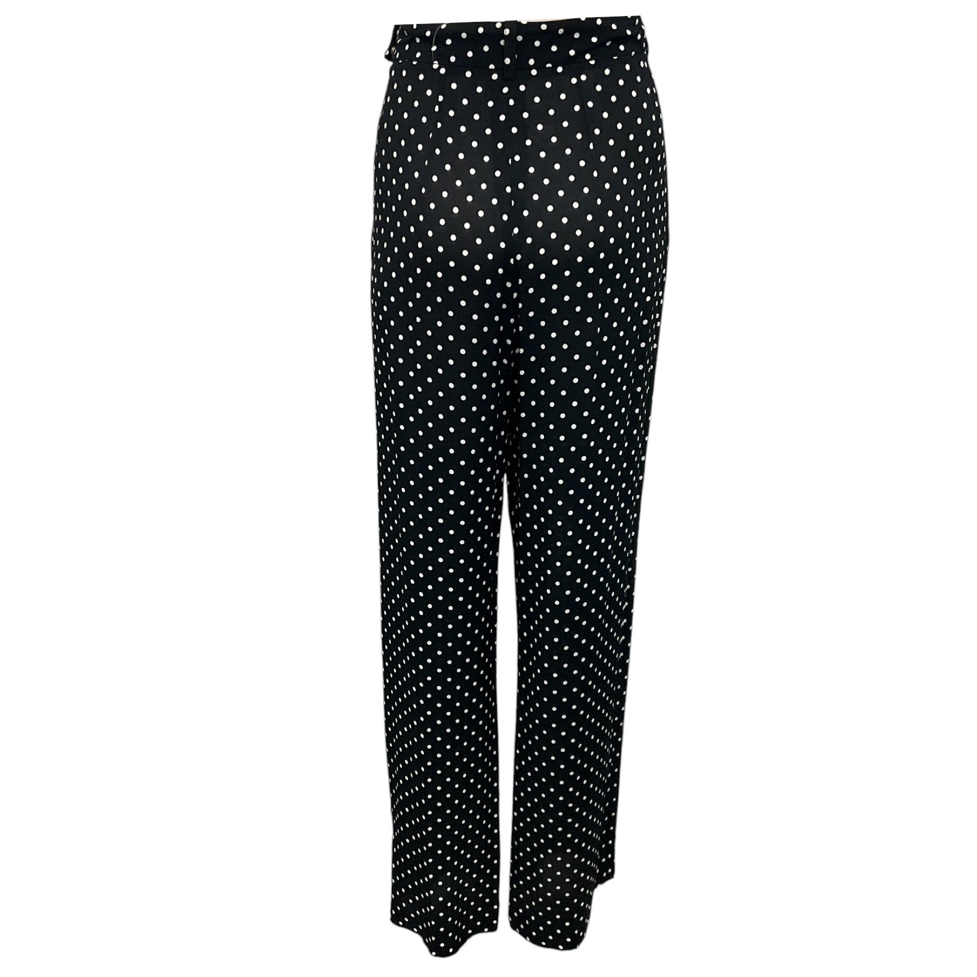 Alexandre Vauthier Black & White Polka Dot High-Waisted Pants for Women - Stylish Retro Vintage Trousers for Office, Party & Casual Outfits