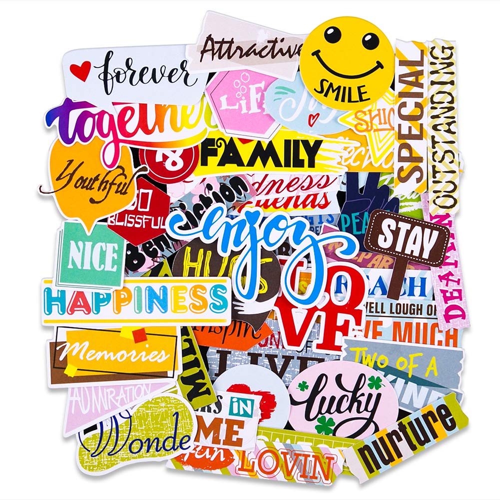 FaCraft Scrapbooking Stickers - 45pcs Funny Friends Sticker Set for Teens & Girls - Friendship Die Cuts Love Scrapbook Kit - Perfect for DIY Journals, Photo Albums, and Memory Books