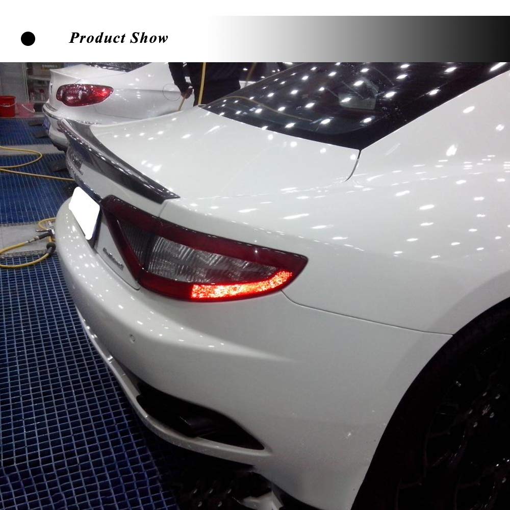 High-Performance Carbon Fiber Rear Spoiler for Maserati GranTurismo Coupe 2008-2011 | Lightweight Trunk Lid Wing | Non-Convertible Model | Enhances Aerodynamics & Sporty Look | Perfect for Racing, Car Shows & Street Performance Upgrades