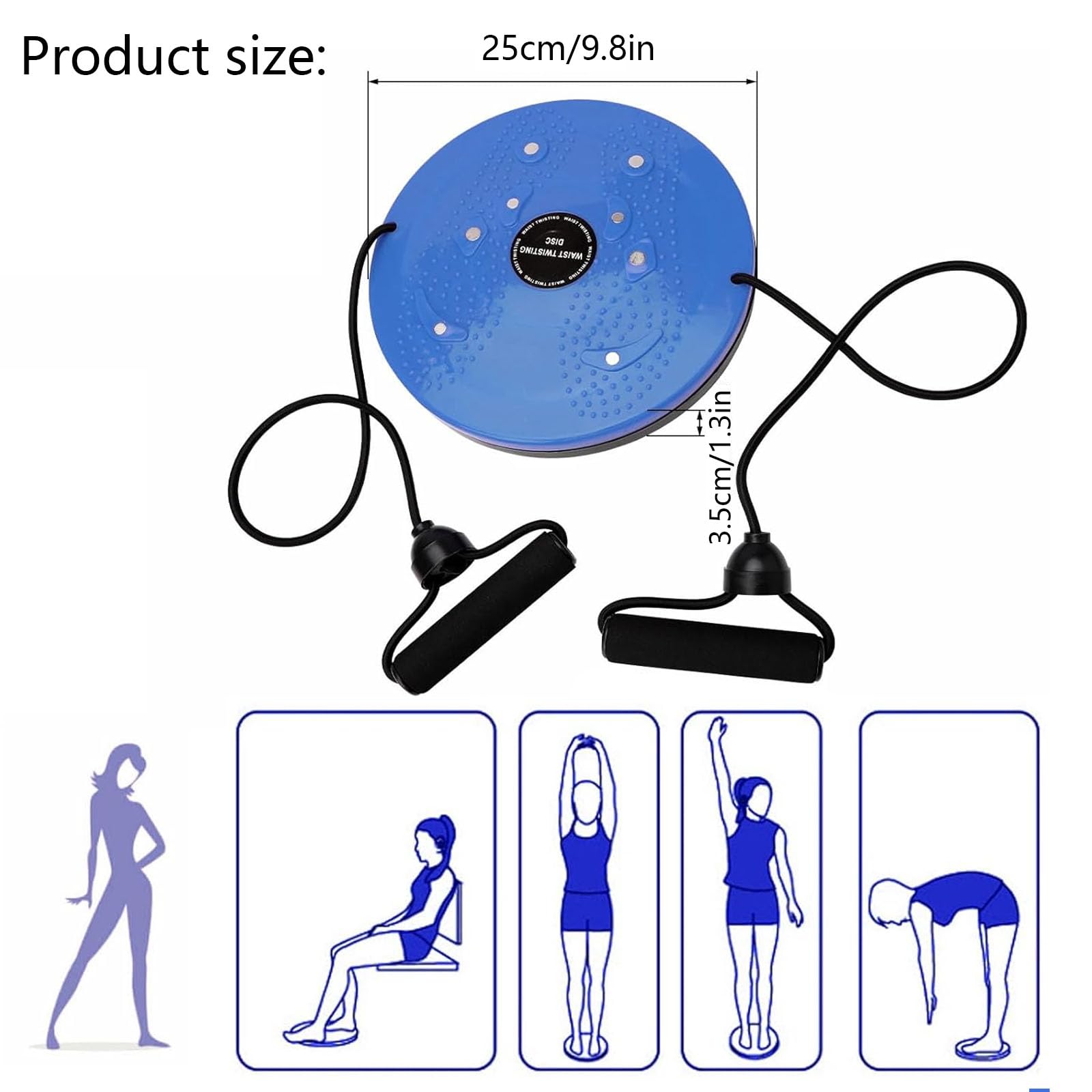 JIAYUYUARPY Waist Twister Board - Exercise & Body Shaping Disc for Weight Loss, Core Strengthening & Ab Workouts (Blue) | Perfect for Home Gym, Office Fitness & Toning Routine