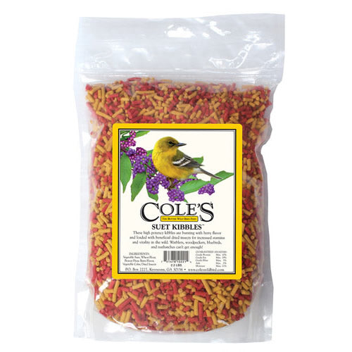 Cole's Suet Kibbles for Wild Birds - High Energy Bird Food for Woodpeckers, Chickadees & Nuthatches - Perfect for Backyard Bird Feeding in Winter & Cold Weather