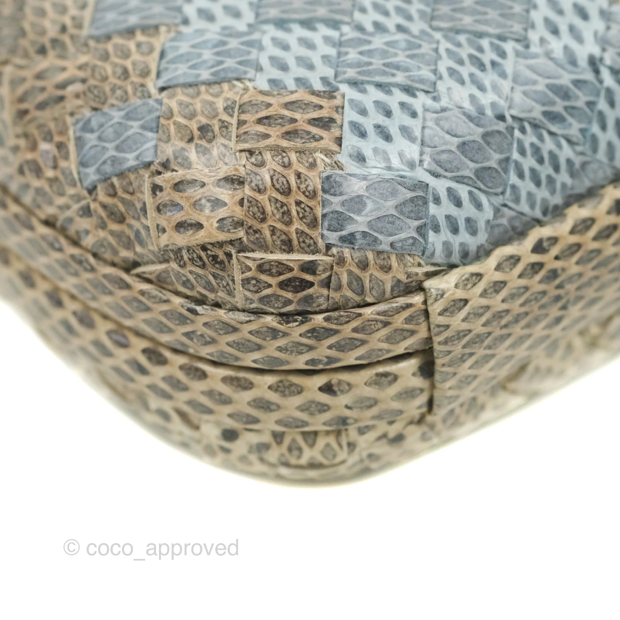 Bottega Veneta Ayers Intreccio Stretch Knot Clutch Python Leather Handbag - Luxury Designer Clutch for Evening Parties & Special Occasions