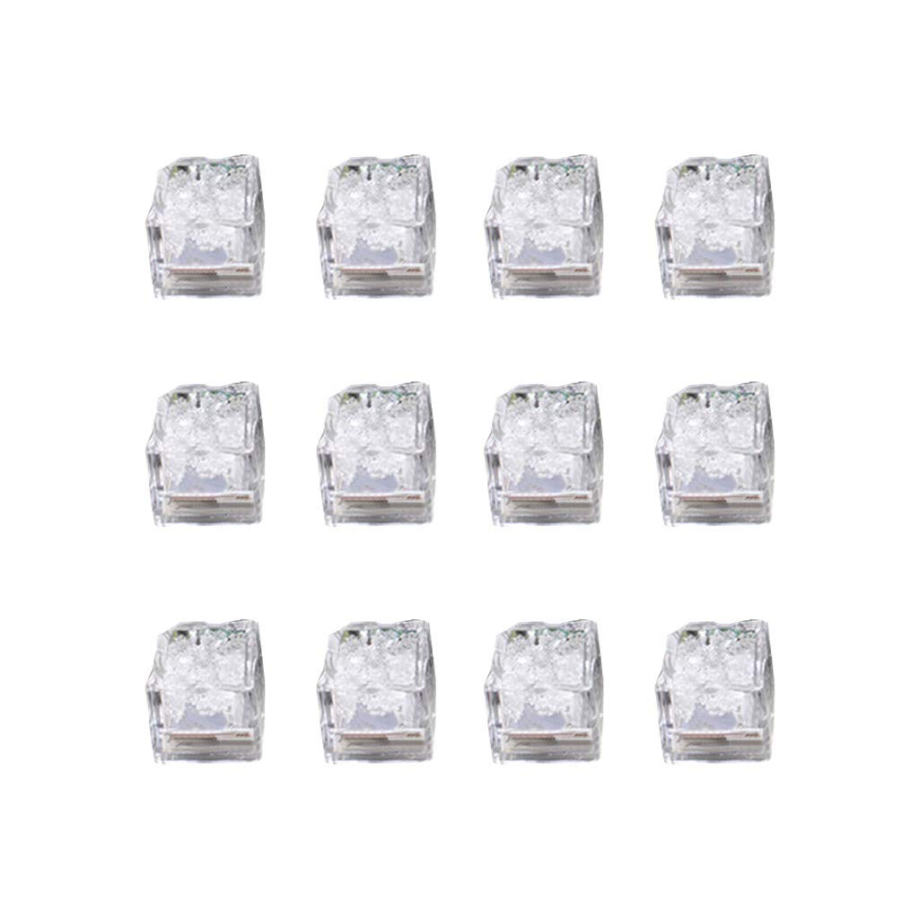 ZoePets 12-Piece Multicolor LED Ice Cubes with Liquid Activation - Glow in Drinks for Party, Bar, Home Decor & Nightlight
