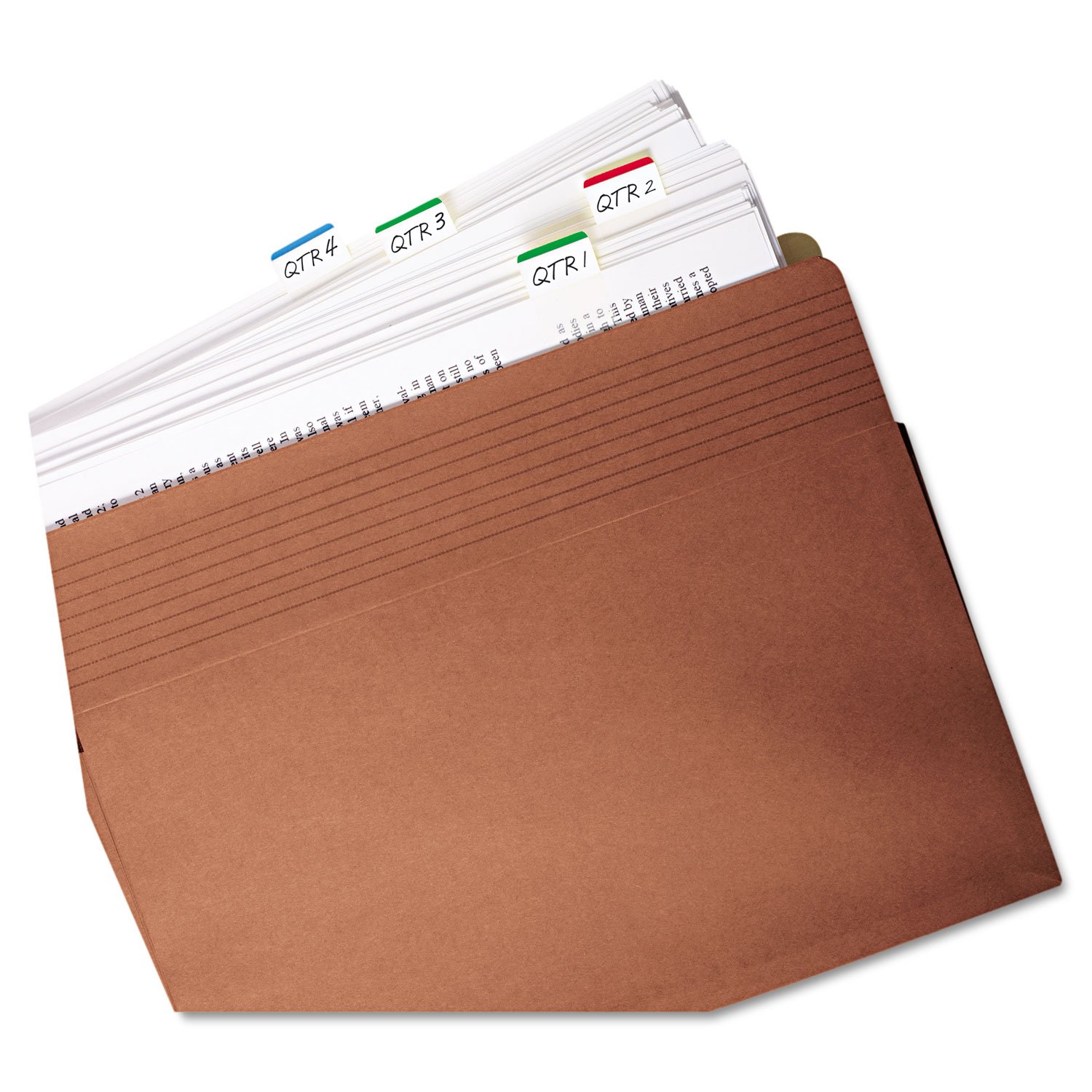 Post-it 686LGBR File Tabs, 1 x 1.5 Inches, Lined, Blue Green Red, 66-Pack - Perfect for Office Organization, Document Filing & Notebook Indexing