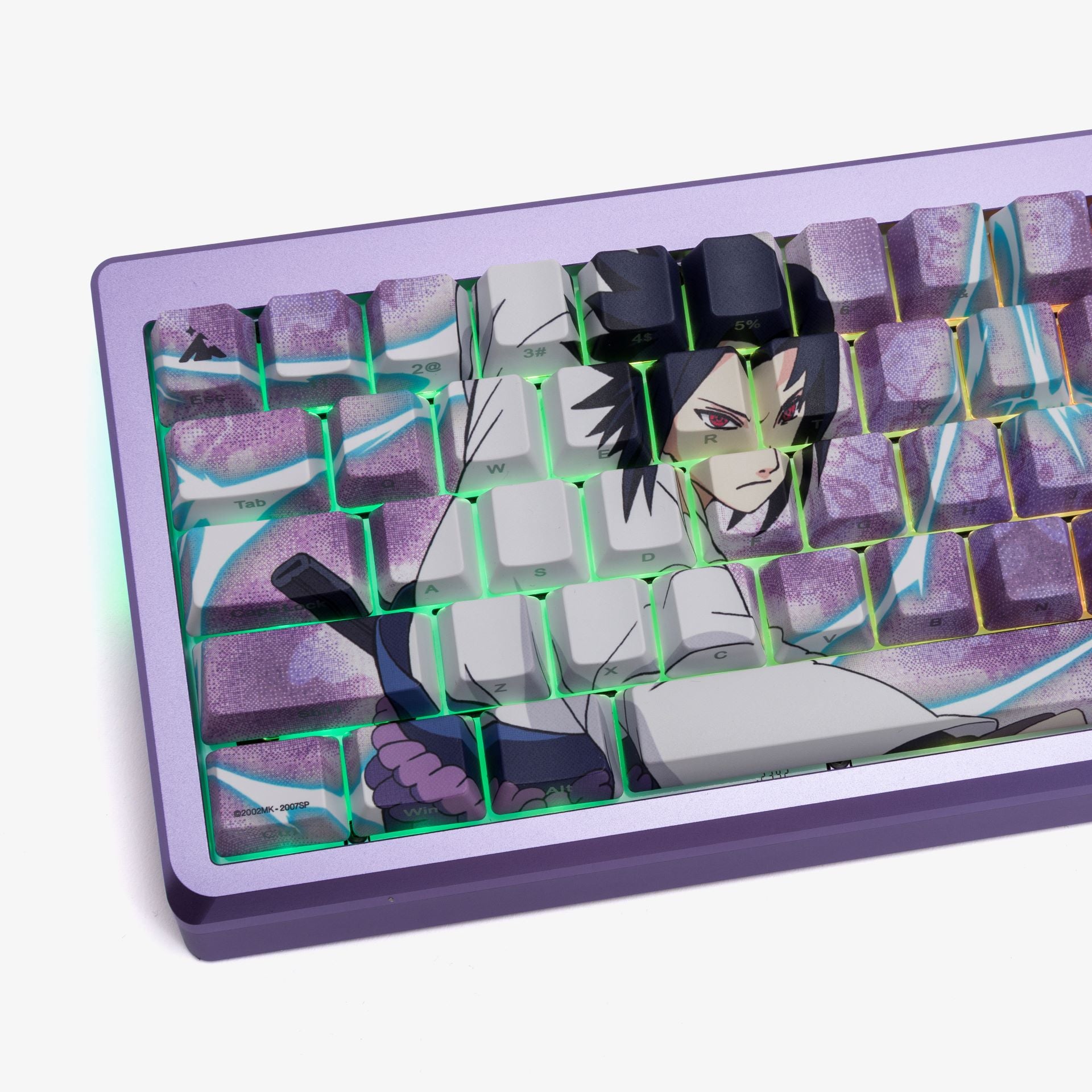 Naruto x HG Summit 65 Mechanical Gaming Keyboard - Sasuke Uchiha Themed RGB Backlit for PC/Mac - Perfect for Anime Fans & Esports Gamers