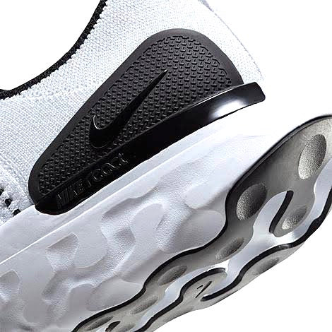 Nike React Phantom Run Flyknit 2 Running Shoes - White Black Platinum for Men | Lightweight Cushioned Sneakers for Jogging, Gym Workouts & Daily Wear