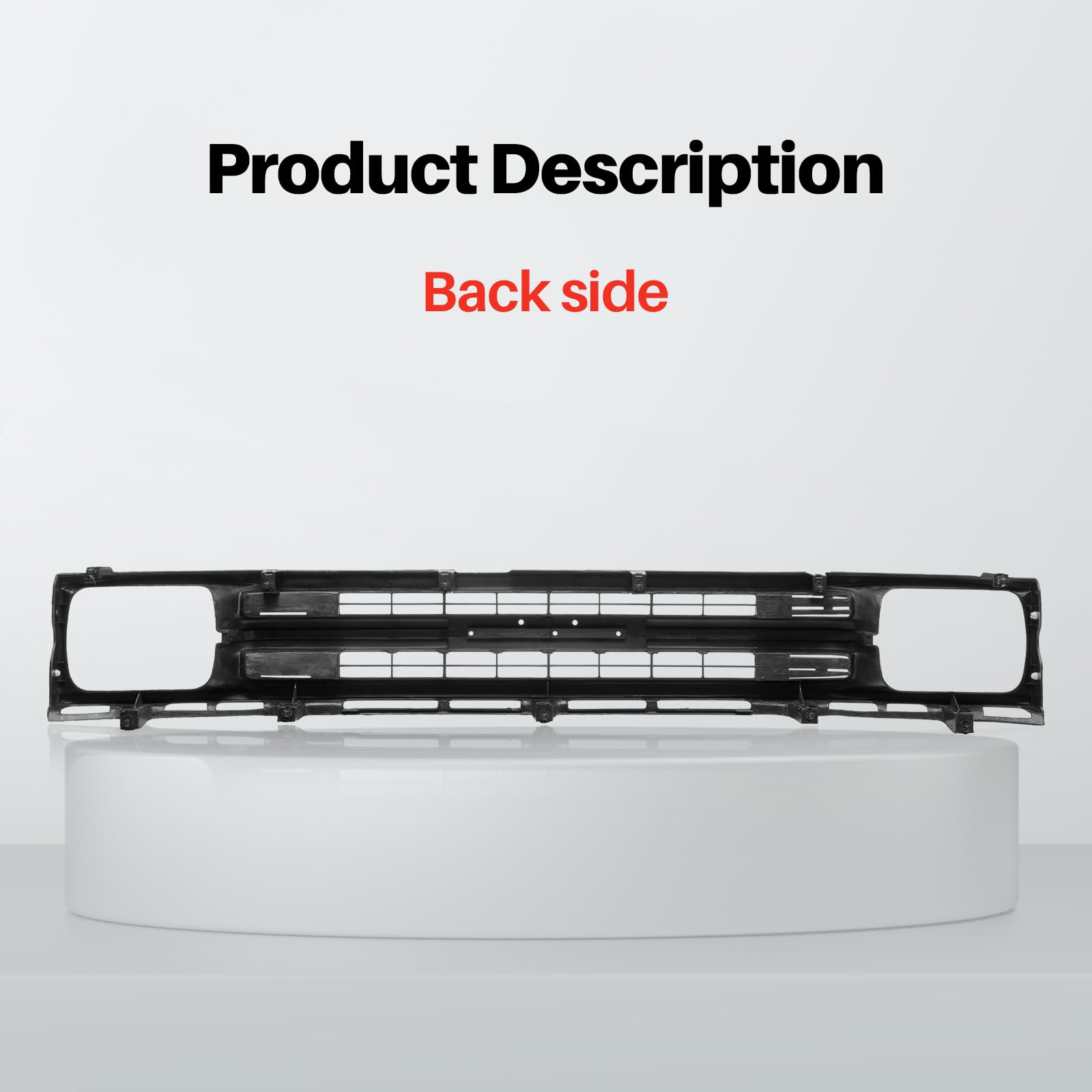 Replacement Front Grille Grill Assembly for 1989-1991 Toyota Pickup - Durable Aftermarket Auto Part for Restoration & Off-Road Use