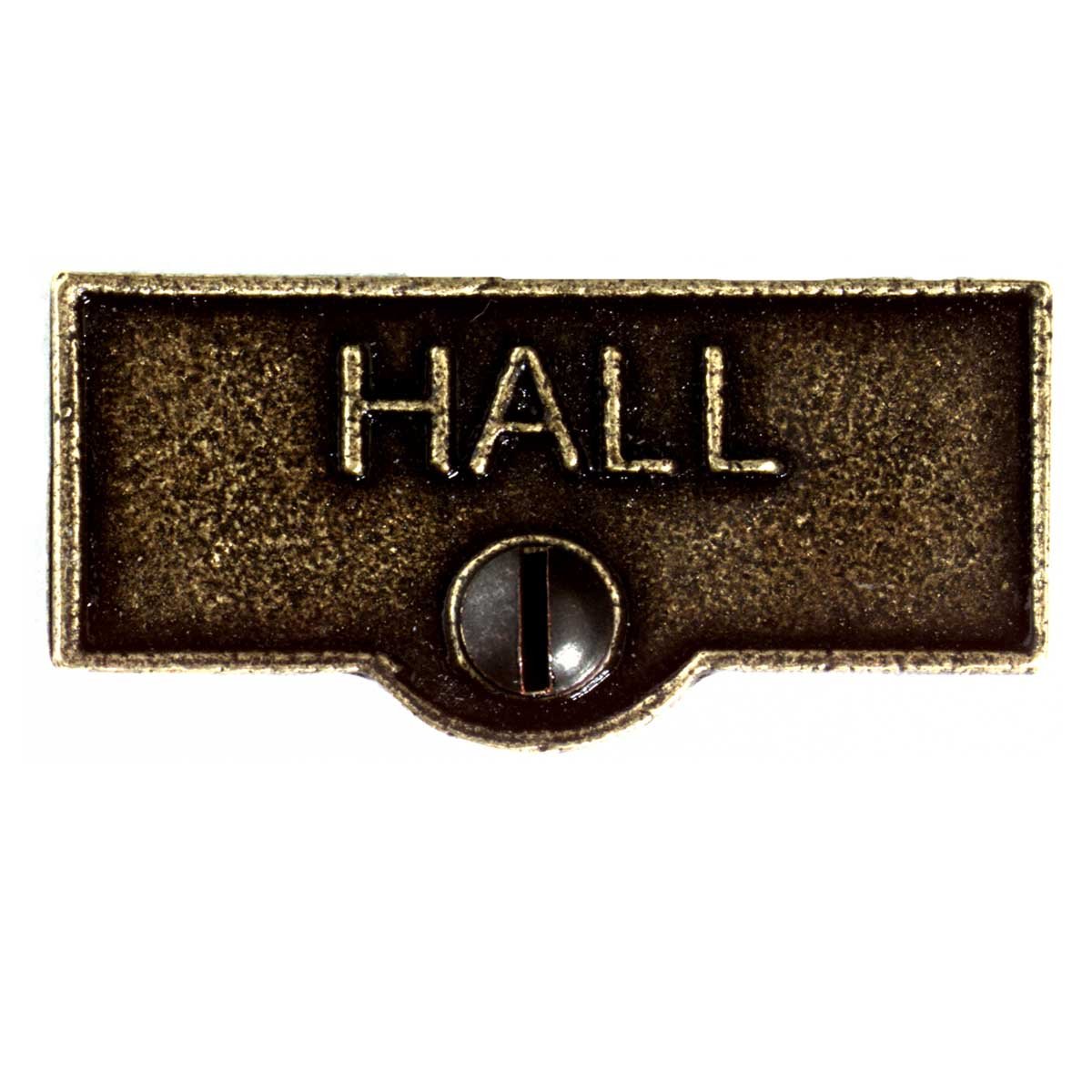 Brass Switch Plate Tags - Hall Name Signs & Labels for Home Renovation