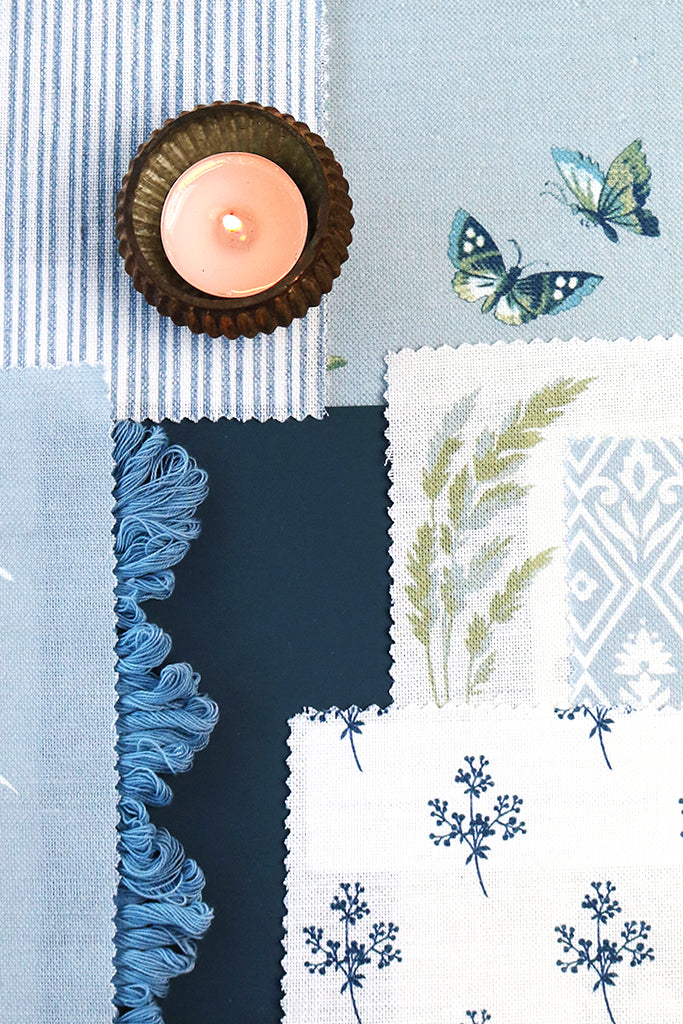 Country Blue Fan Edge Trim - Decorative Lace for DIY Crafts, Home Decor, and Sewing Projects | Perfect for Curtains, Pillows, and Clothing Embellishments