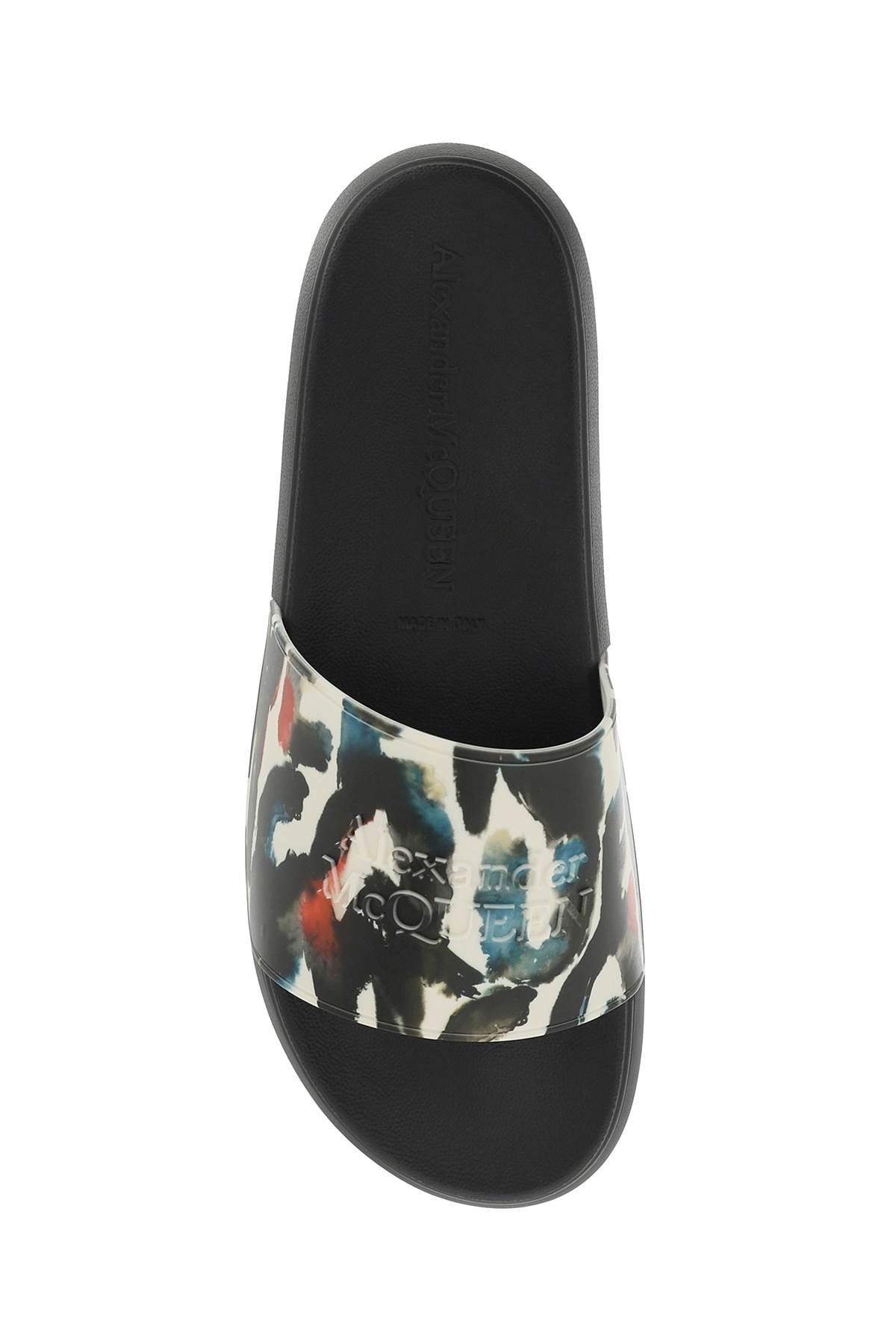 Alexander McQueen Watercolor Print Rubber Slides - Stylish & Comfortable Summer Sandals for Beach, Pool & Casual Wear