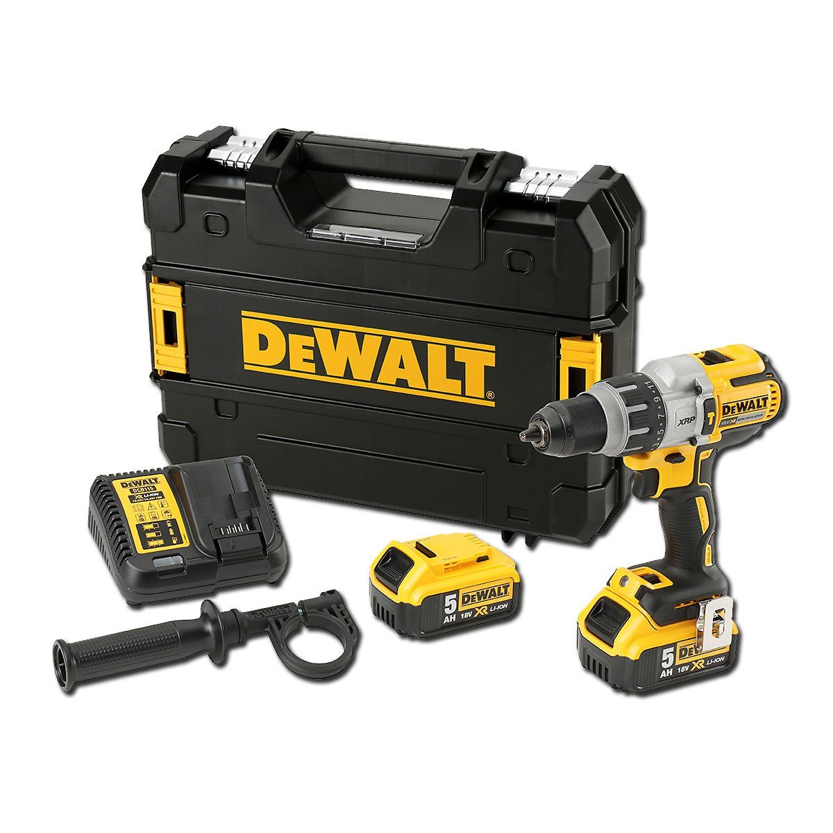 DEWALT DCD996P2 XR Brushless Cordless Drill Kit with 2 Batteries & Charger - Heavy Duty Power Tool for Construction, Woodworking & DIY Projects