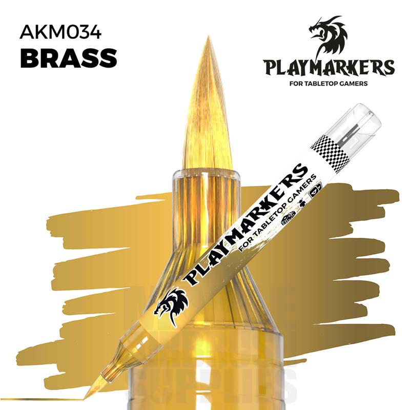 AK Interactive Playmarker Brass - High-Quality Brass Markers for Miniature Painting & Model Building | Perfect for Warhammer, D&D, and Scale Models