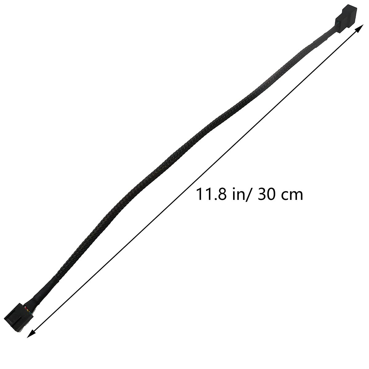 5-Pack 4 Pin PWM Fan Power Extension Cable - 11.8 Inch PC Internal Motherboard Fan Adapter - Black - Perfect for PC Cooling, Case Fans, and Custom Computer Builds