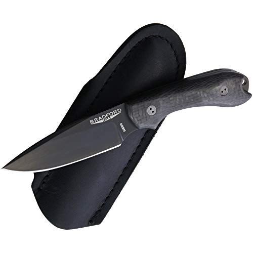 Bradford Knives Guardian 3 DLC Folding Knife with 3D Carbon Fiber Handle - EDC Tactical Knife for Outdoor, Camping & Survival (Model: BRAD3FE116B)