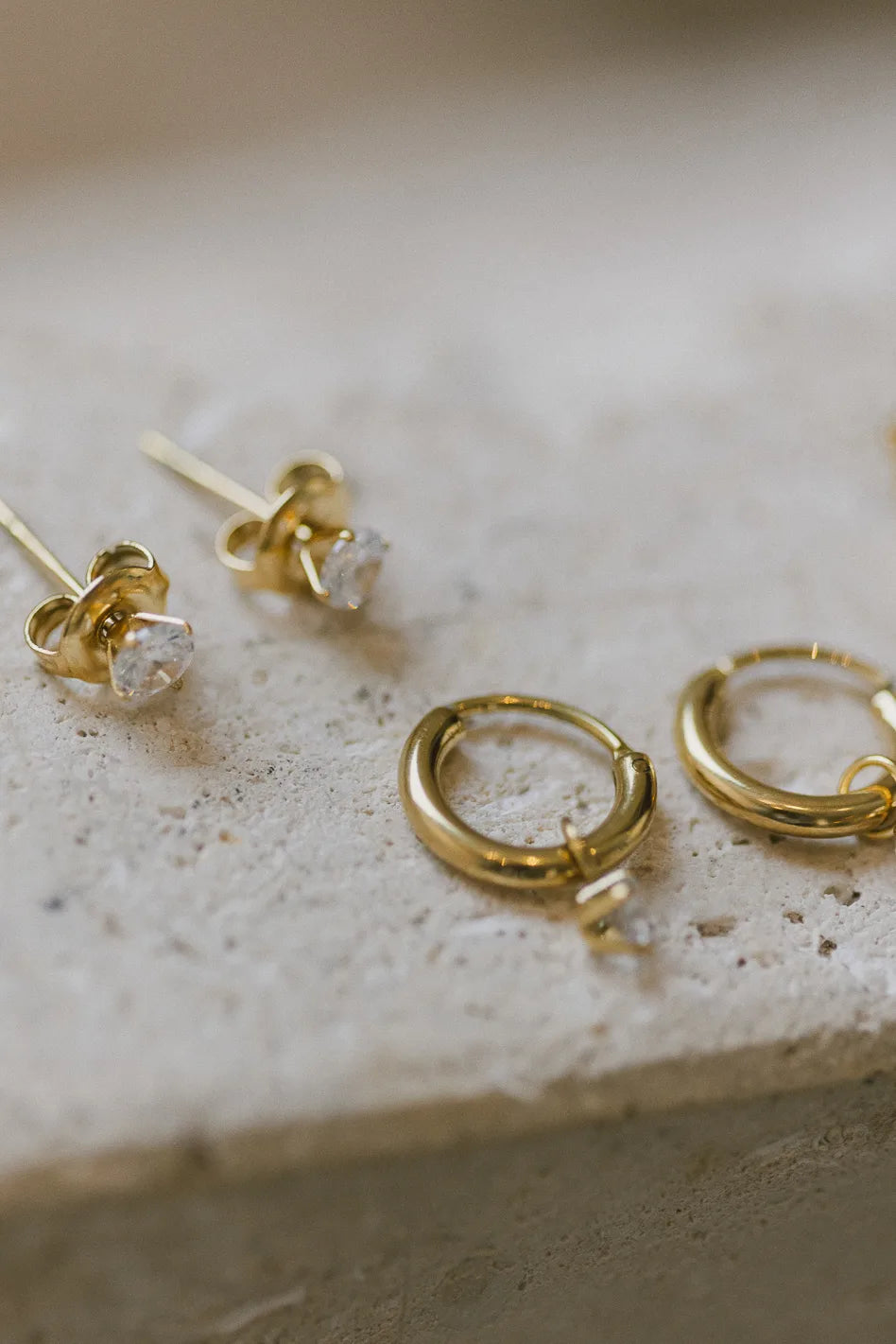 Amara Elegant Gold Plated Hoop Earrings for Women - 3 Piece Set | Hypoallergenic, Lightweight & Stylish | Perfect for Parties, Weddings & Everyday Wear