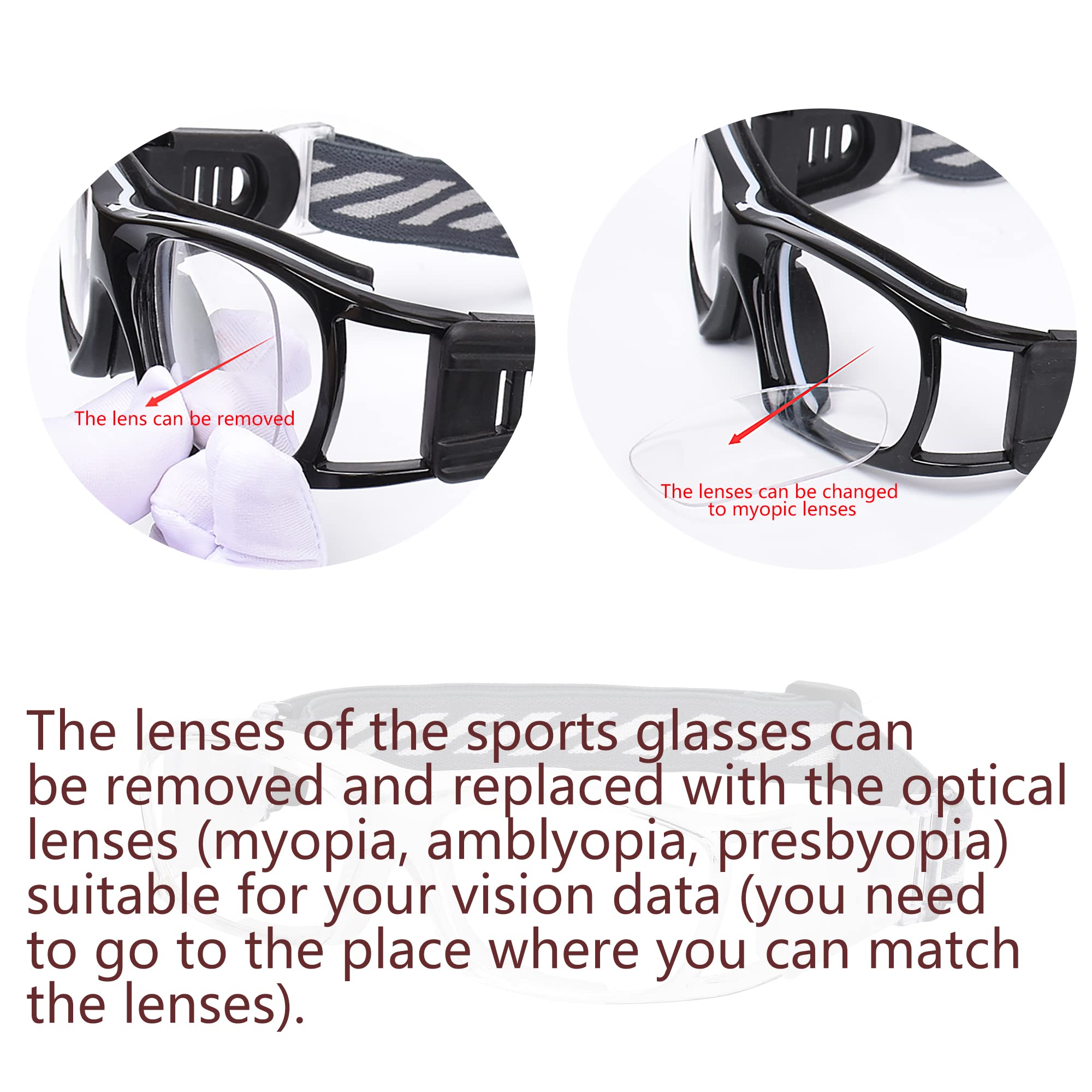 Basketball Dribbling Glasses - Sports Protective Eyewear Goggles for Men & Women - Perfect for Training, Games & Outdoor Sports