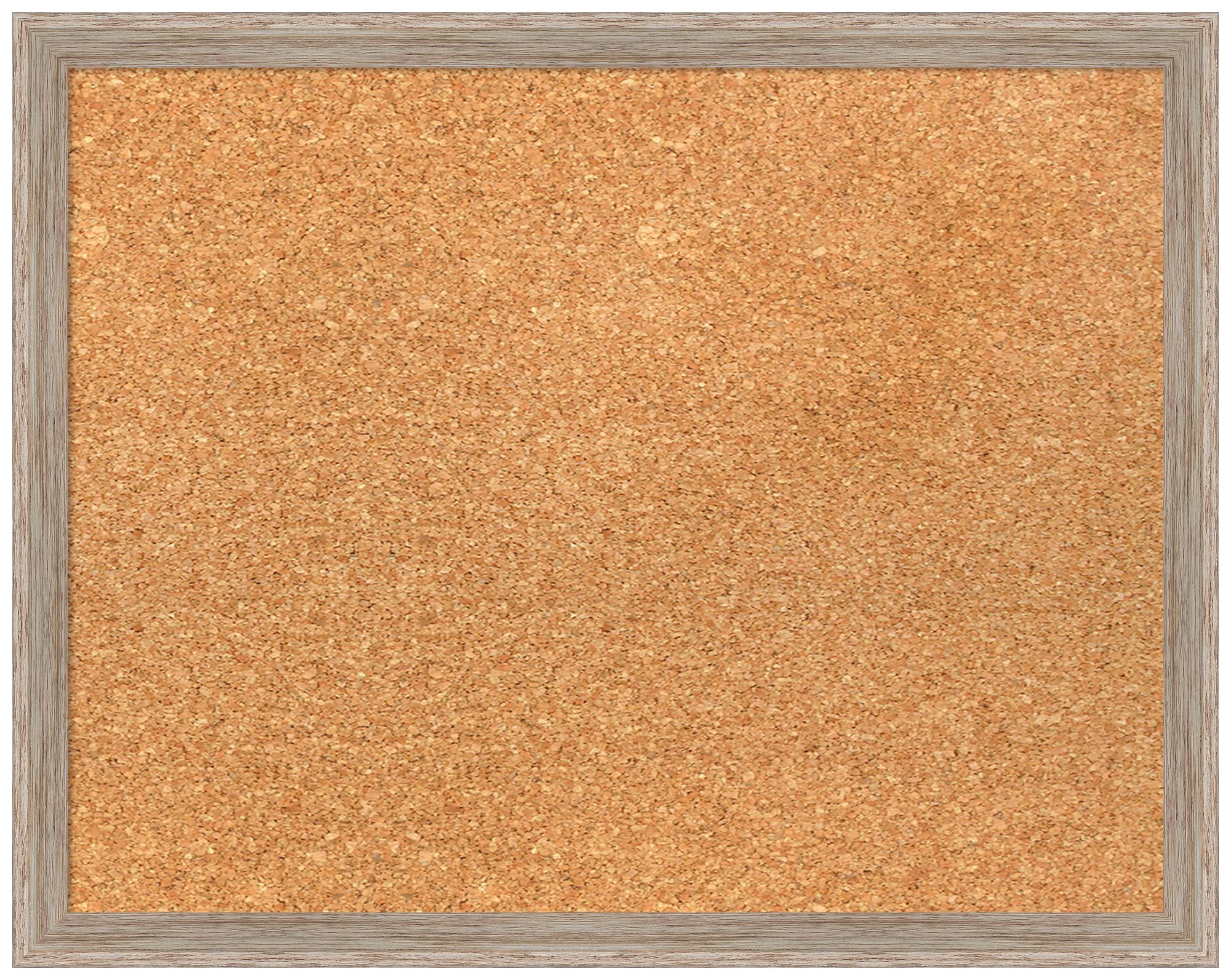 Amanti Art 15x19 Natural Cork Board with White Frame - Rustic Wall Pinboard for Vision Board, Office Decor & Home Organization - Perfect for Displaying Photos, Notes & Memories in Home, Office or Dorm