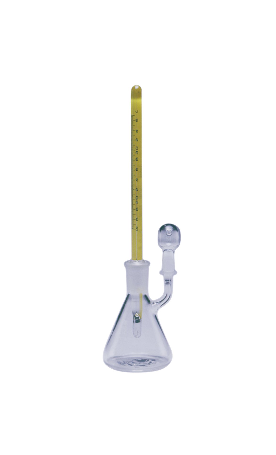 Kimble Serialized Specific Gravity Pycnometer Bottles 10ml with Non-Mercury Red Spirit-Filled Thermometers - Lab Density Testing for Liquids, Essential Oil Analysis, Chemistry Experiments