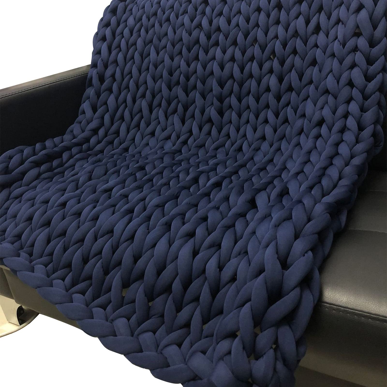Chunky Handmade Knitted Blanket - Ultra Soft & Warm Tightly Woven Throw - Cozy Home Decor for Bedroom, Sofa, Nursery - Perfect Baby Shower Gift & Winter Essential