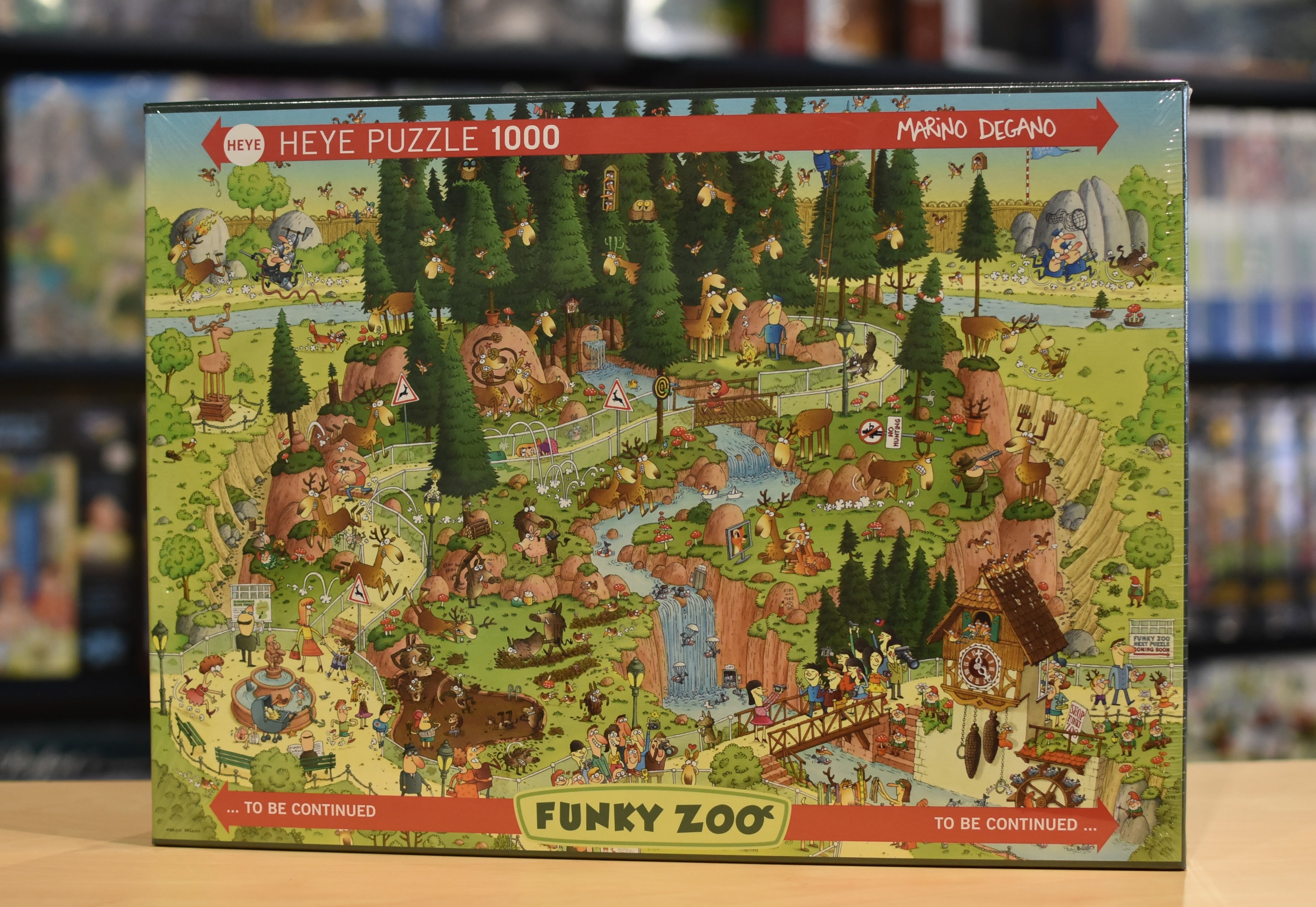 Heye 1000 Piece Jigsaw Puzzle - Funky Zoo Black Forest Habitat Animal Puzzle for Adults & Teens - Perfect for Family Game Night & Stress Relief