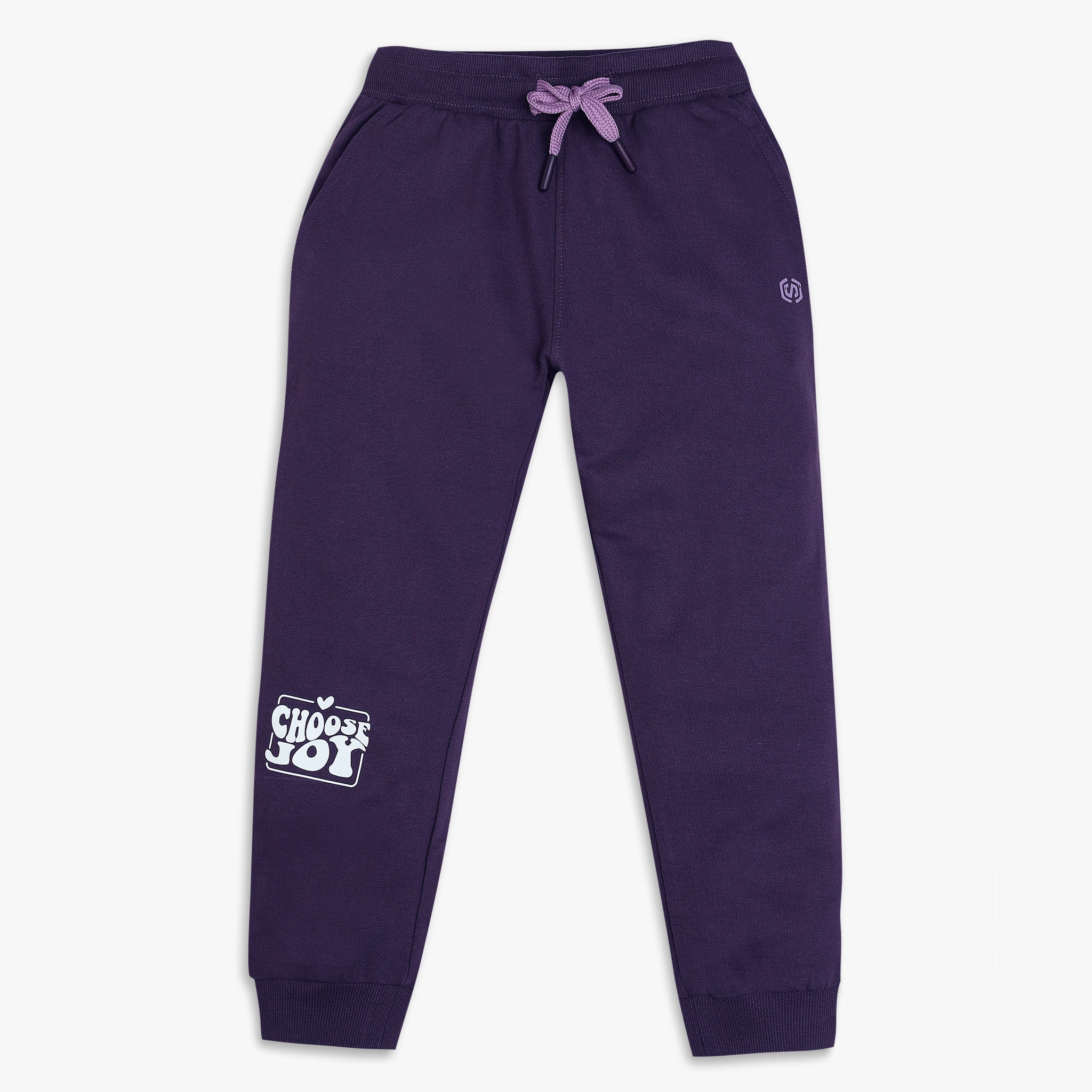 Girl's Regular Fit Solid Mid Rise Joggers - Soft Cotton Casual Pants for School, Play & Everyday Wear | Comfortable Kids Activewear for Running, Lounging & Sports