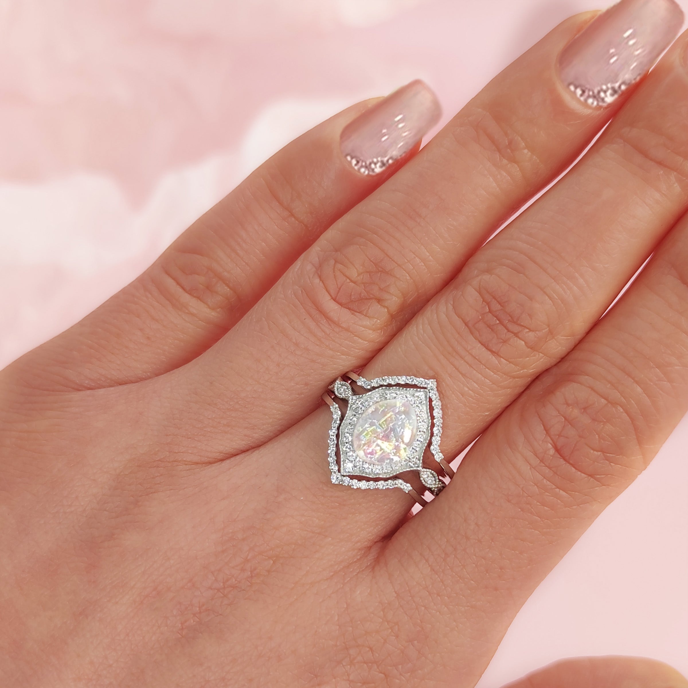Eternal Eye: Ashes Ring Set - Memorial Jewelry for Loved Ones, Cremation Keepsake for Women & Men - Perfect for Remembrance, Sympathy Gifts & Funeral Services