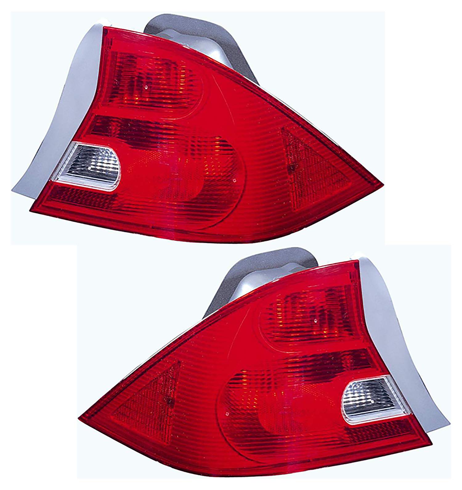 Honda Civic Coupe Tail Lights Lamps Set for 2001 2002 2003 Models - Left & Right Side Replacement - Perfect for Night Driving & Enhanced Safety