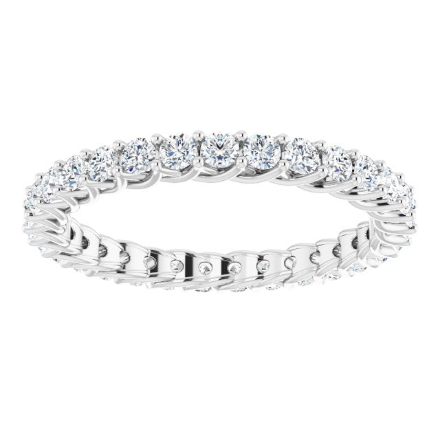 0.93 Carat Shared Prong Round Diamond Eternity Wedding Band - Perfect for Anniversaries, Engagements & Special Occasions