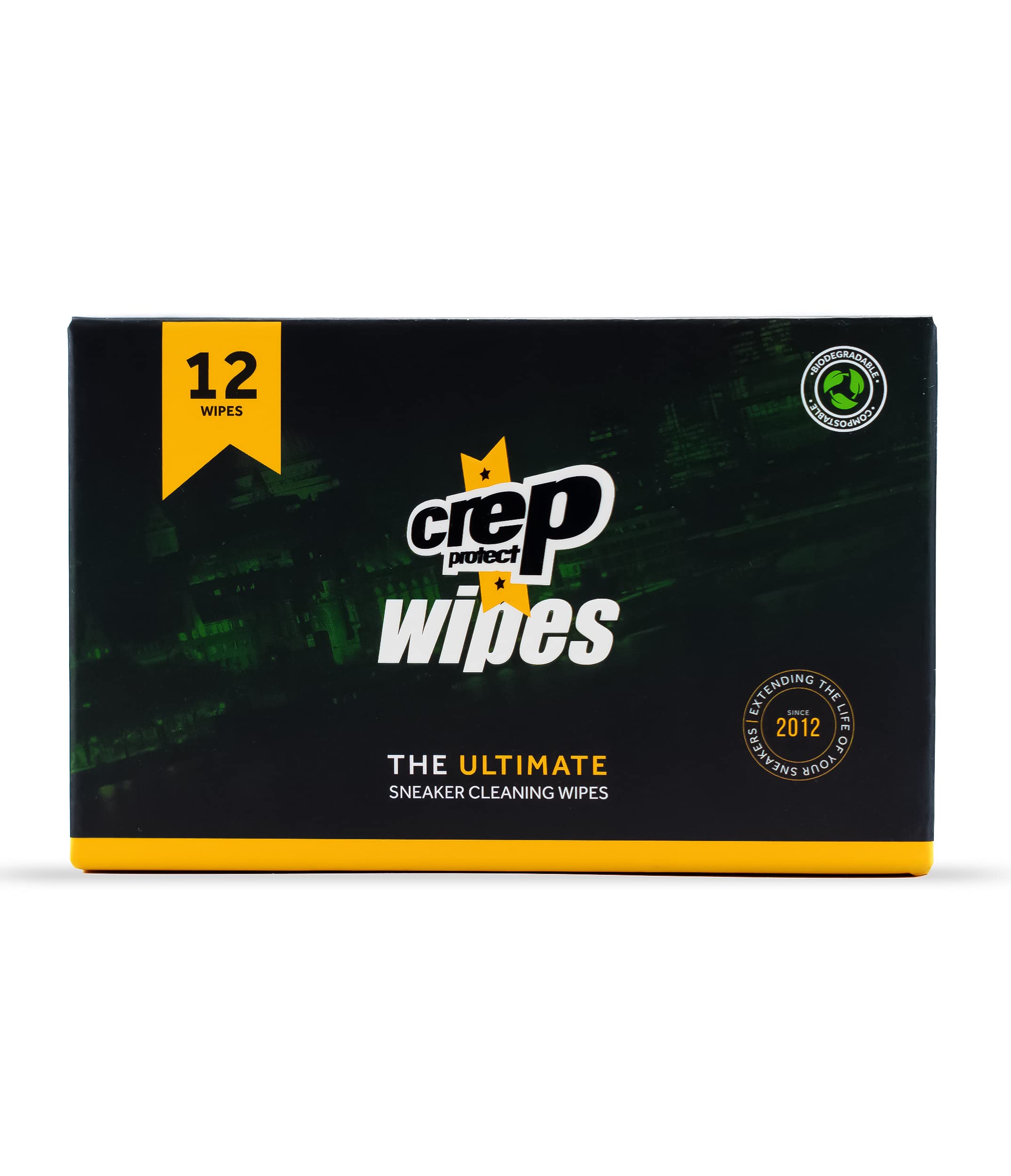 Crep Protect Biodegradable Shoe Wipes - 12 Pack for Sneaker Cleaning & Care
