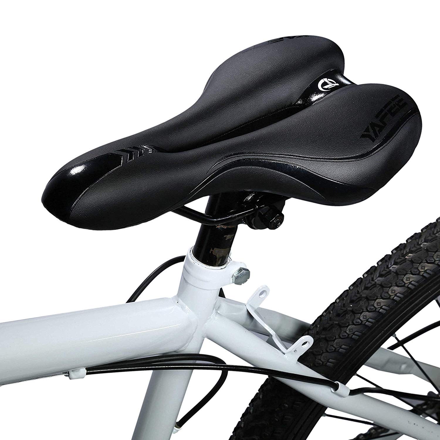Breathable Comfortable Mountain Bike Saddle with Central Relief Zone - Ergonomic Design for Road & MTB Cycling - Perfect for Long Rides, Commuting & Outdoor Adventures