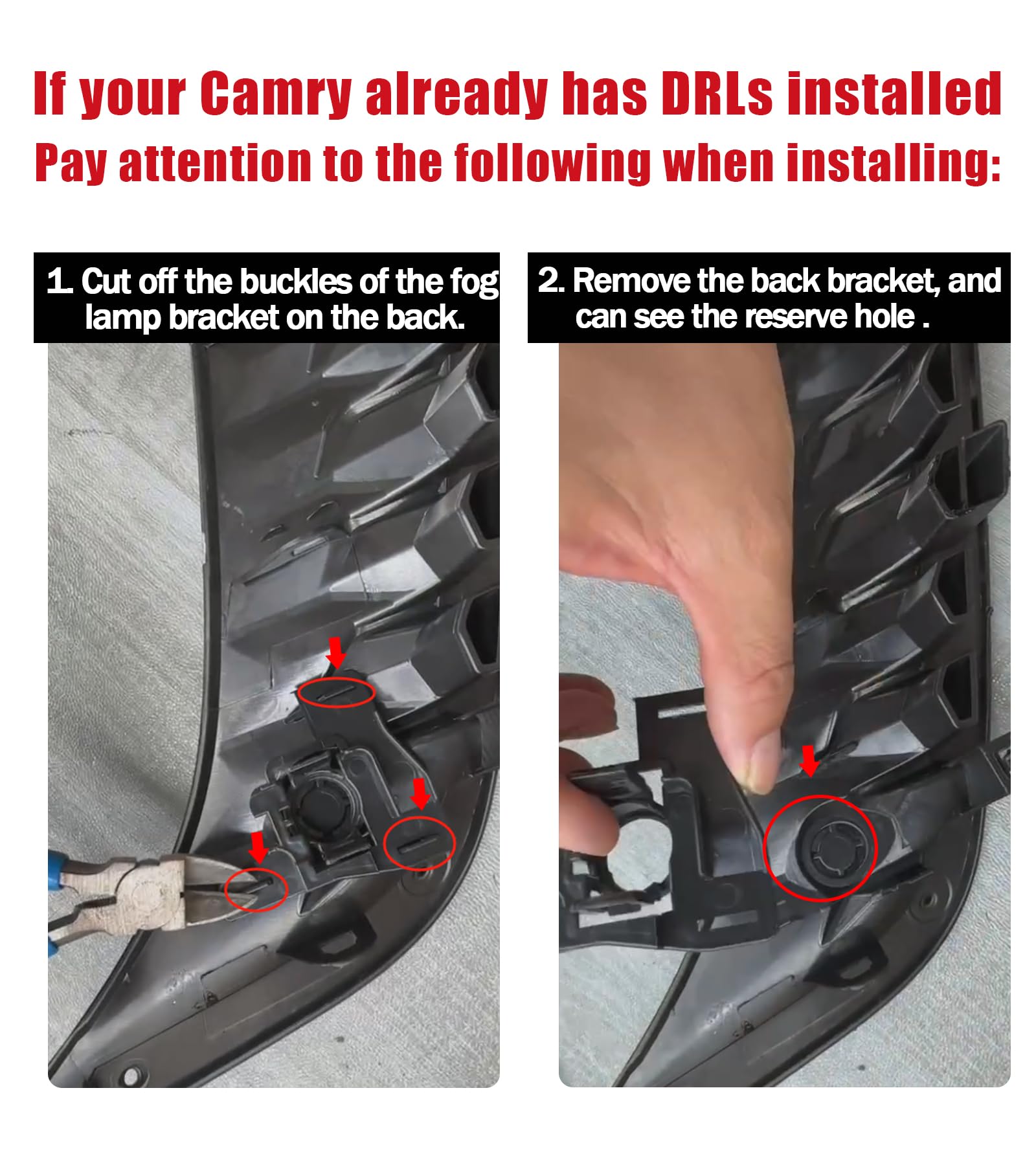 2025 Toyota Camry SE XSE DRL Fog Lights with Turn Signals - 9th Generation Camry Accessories | Daytime Running Lights & Front Bumper Accent Lights (Not Fit LE XLE) | Perfect for Night Driving & Custom Car Styling
