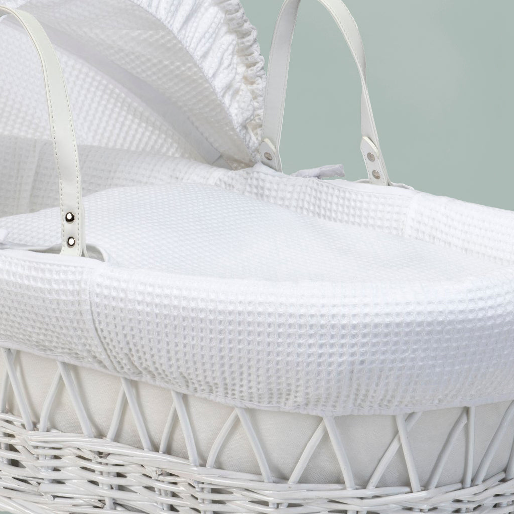Personalized Zachary Zebra Moses Basket Baby Hamper in Pink - Perfect for Newborn Gifts, Baby Showers & Nursery Decor