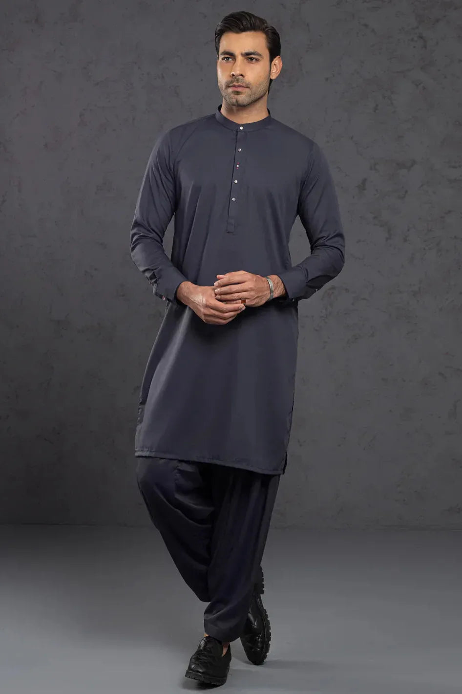 Stylish Blended Grey Kurta Trouser Set for Men - Comfortable Cotton Ethnic Wear - Perfect for Festivals, Weddings & Casual Outings