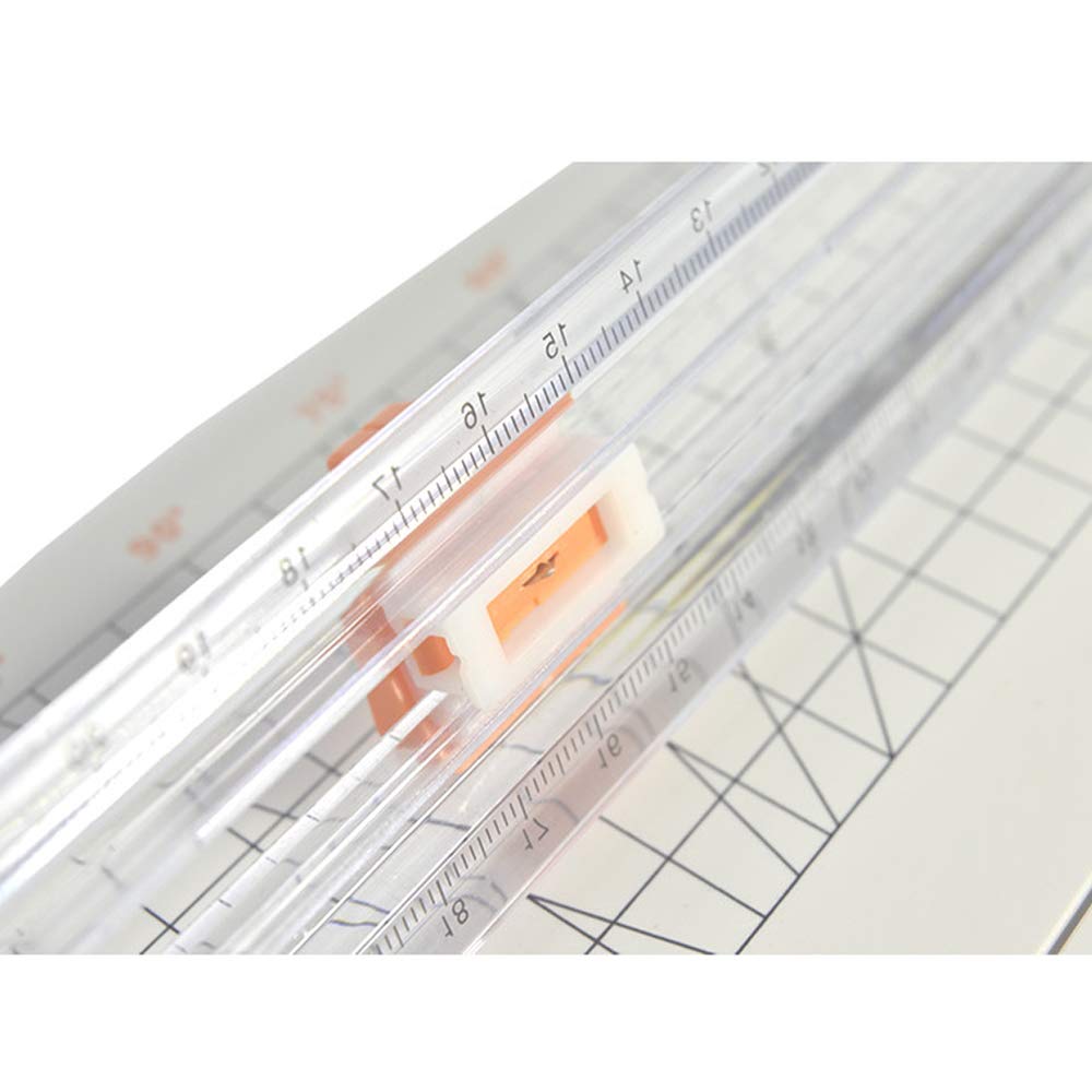 12 Inch A4 Paper Cutter - Portable Guillotine Trimmer with Automatic Safety Guard | White | Perfect for Office, School, Crafting & Scrapbooking Projects