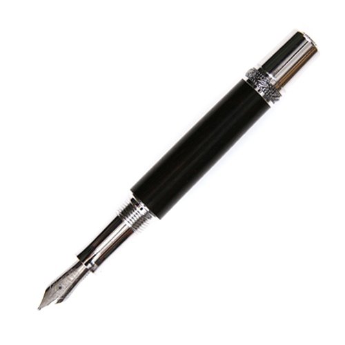 Lanier Majestic Fountain Pen - Black Titanium & Blackwood | Premium Writing Instrument for Business, Calligraphy & Gift Giving