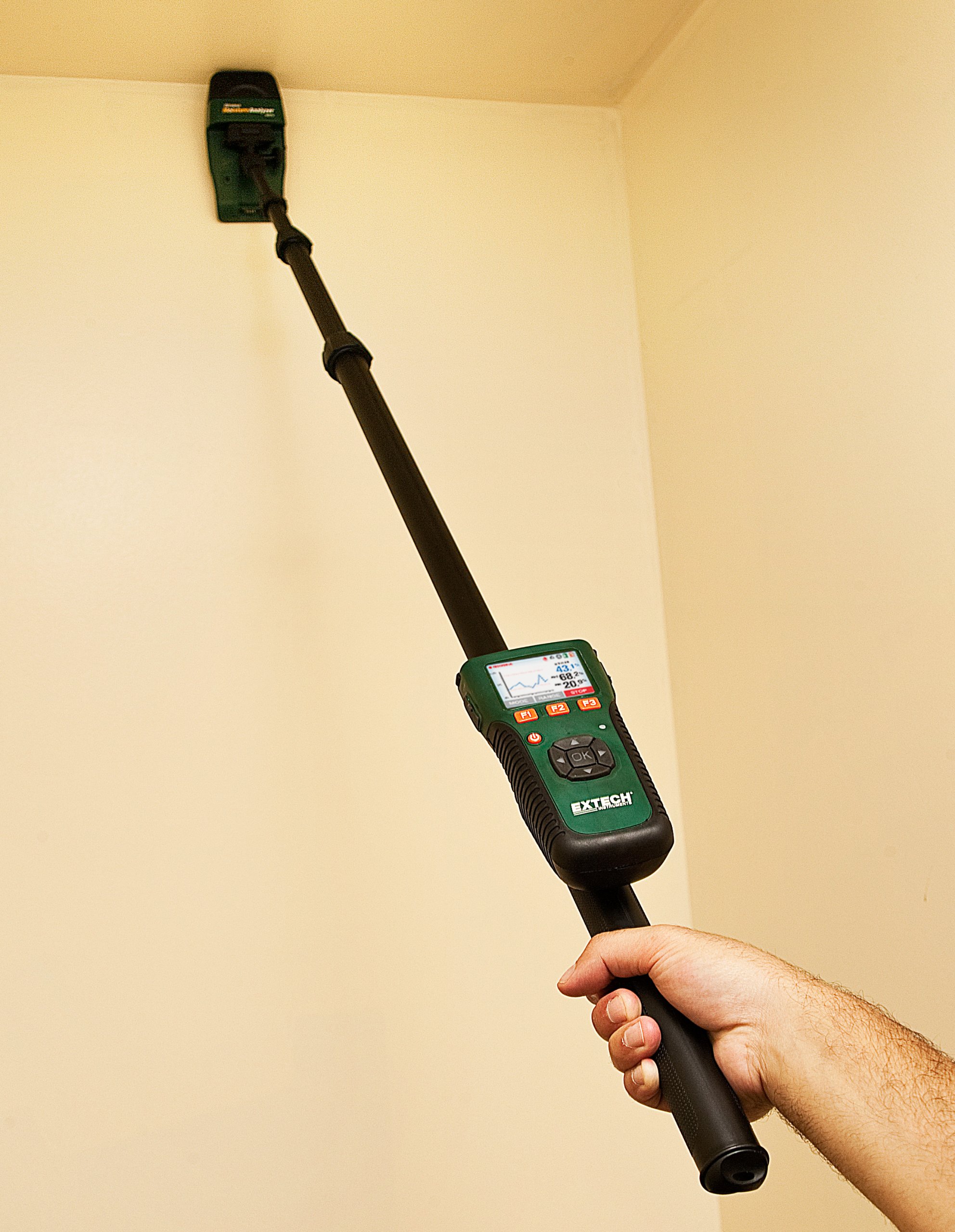 Extech MO270 Wireless Digital Moisture Meter - Pin & Pinless Combo for Wood, Drywall, Concrete - Home Inspection & DIY Projects